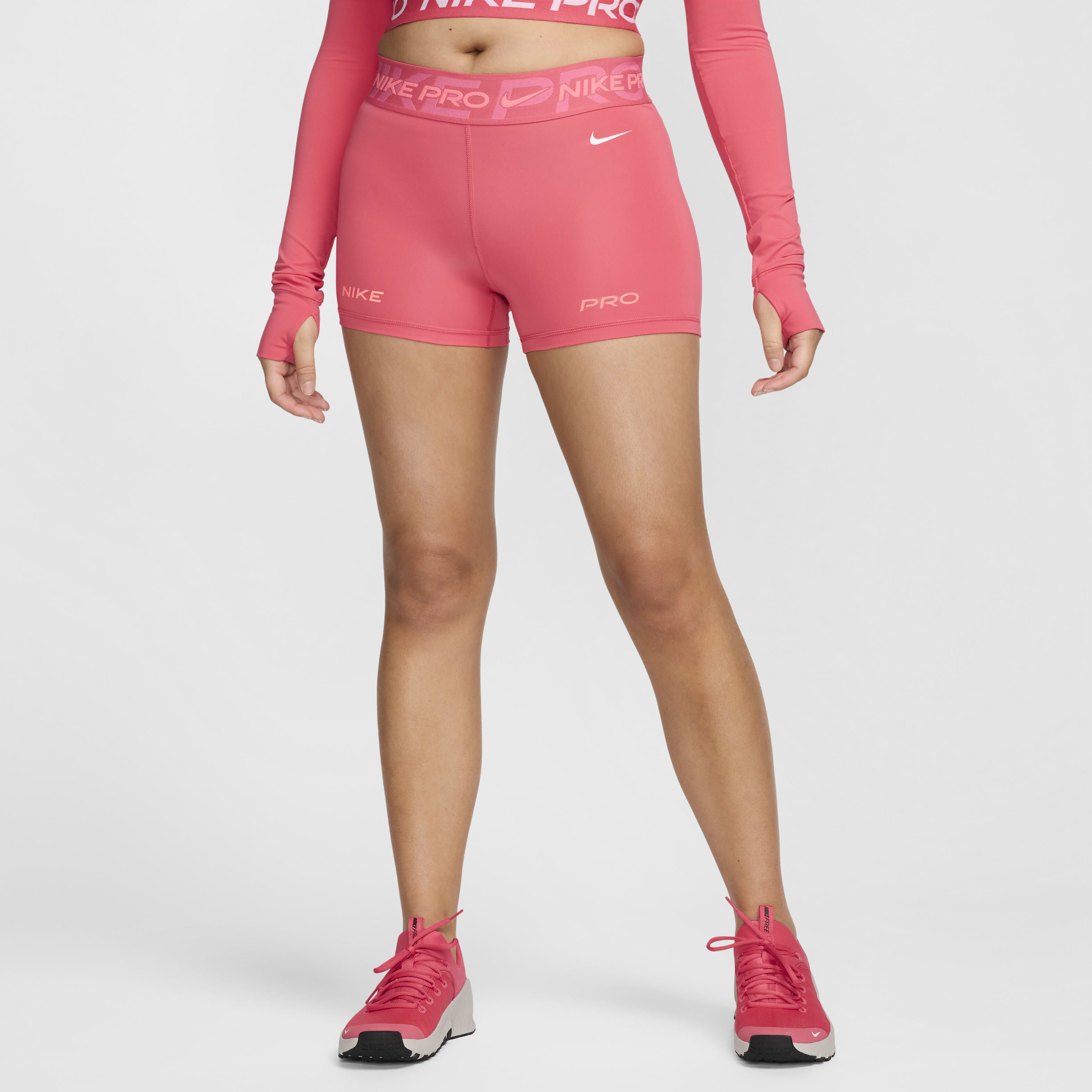 Buy Nike Pro Women s Mid Rise 7.5cm approx. Graphic Biker Shorts Nike Saudi Official