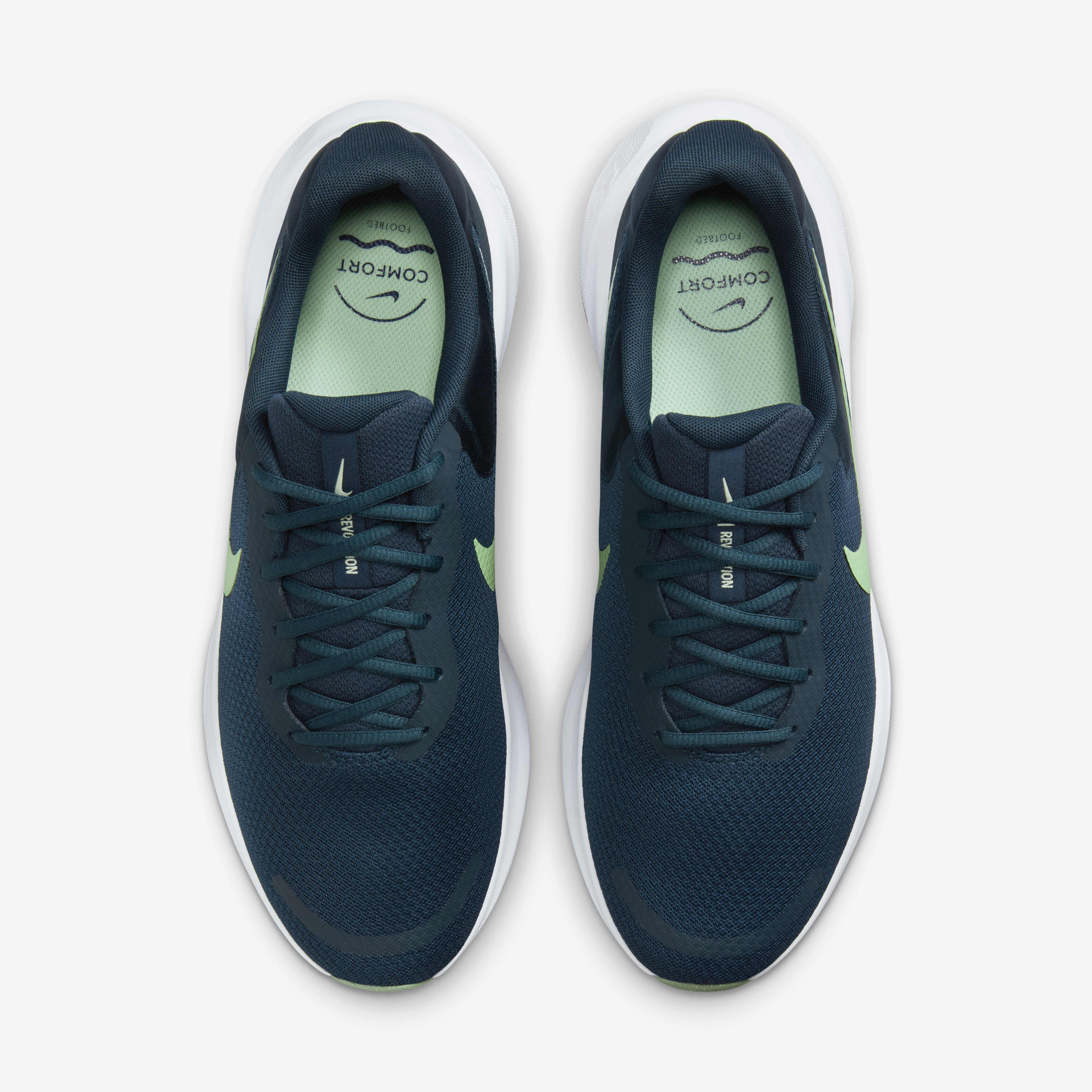 Nike men's revolution 4 navy blue running shoes top