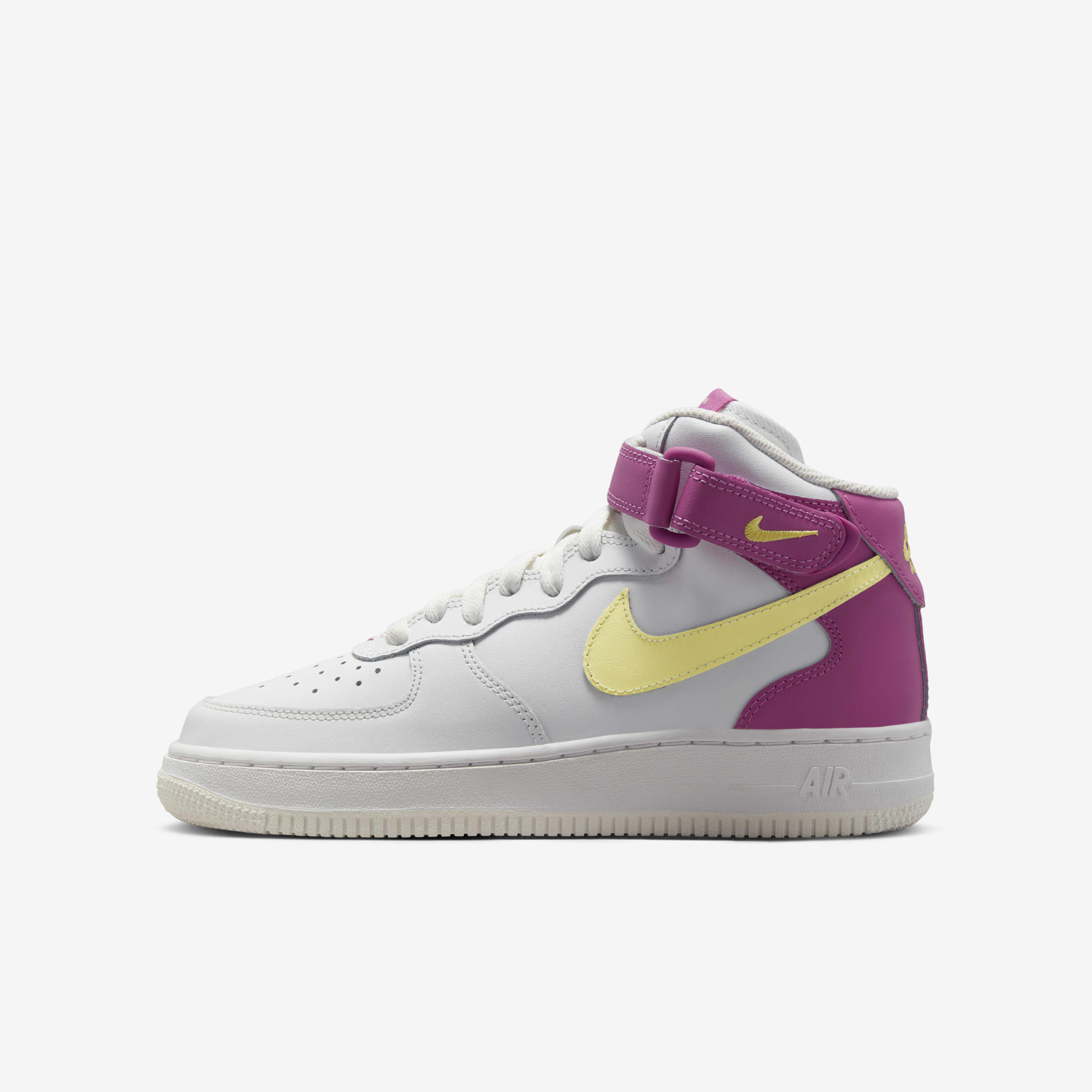 NEW Nike Air Force 1 Mid Triple White Leather Sneakers