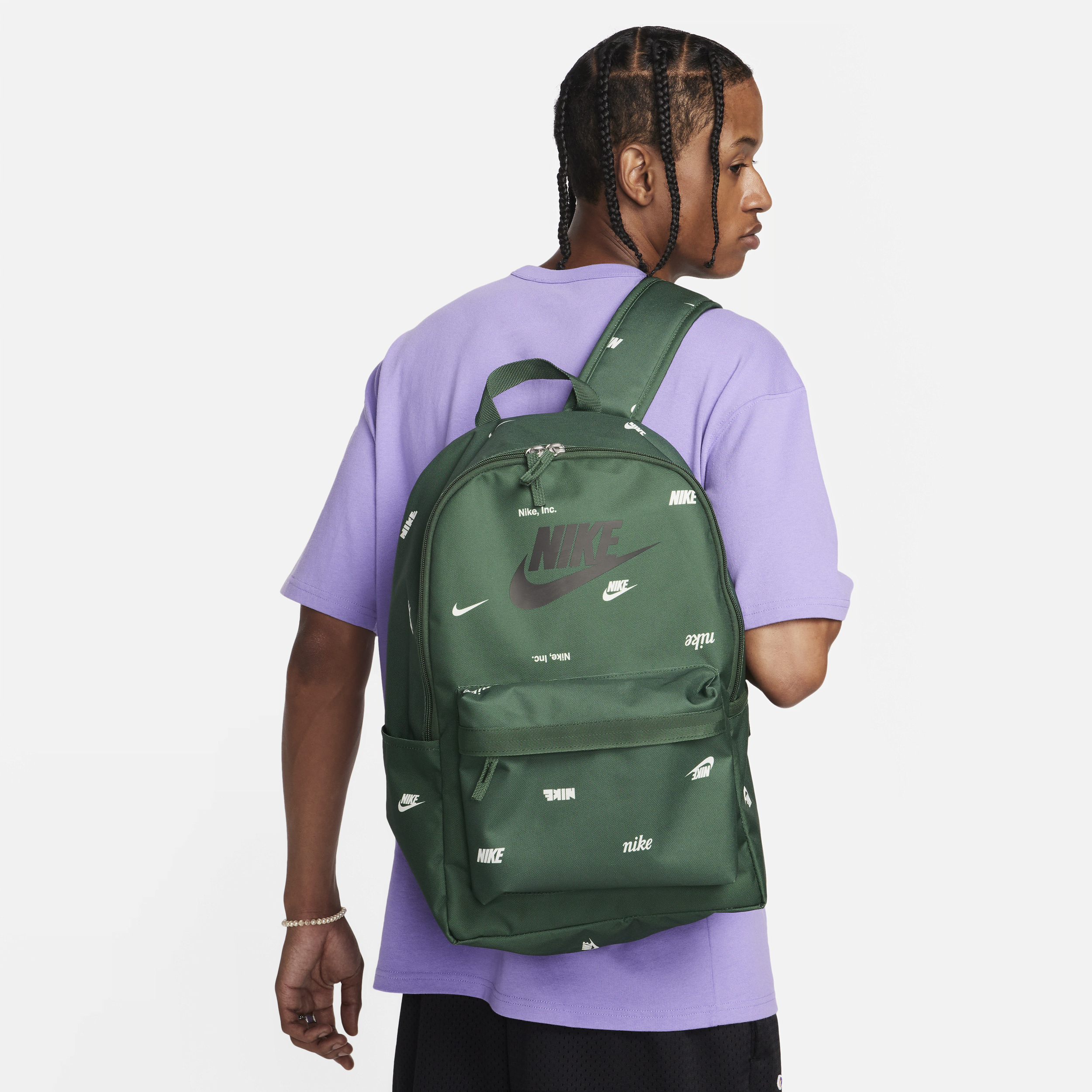 green and purple nike backpack Brasilia Mini  DTLR Explore the world with confidence and style with the Nike Brasilia JDI 11L Mini Backpack for kids Nike Futura Obsidian & Green