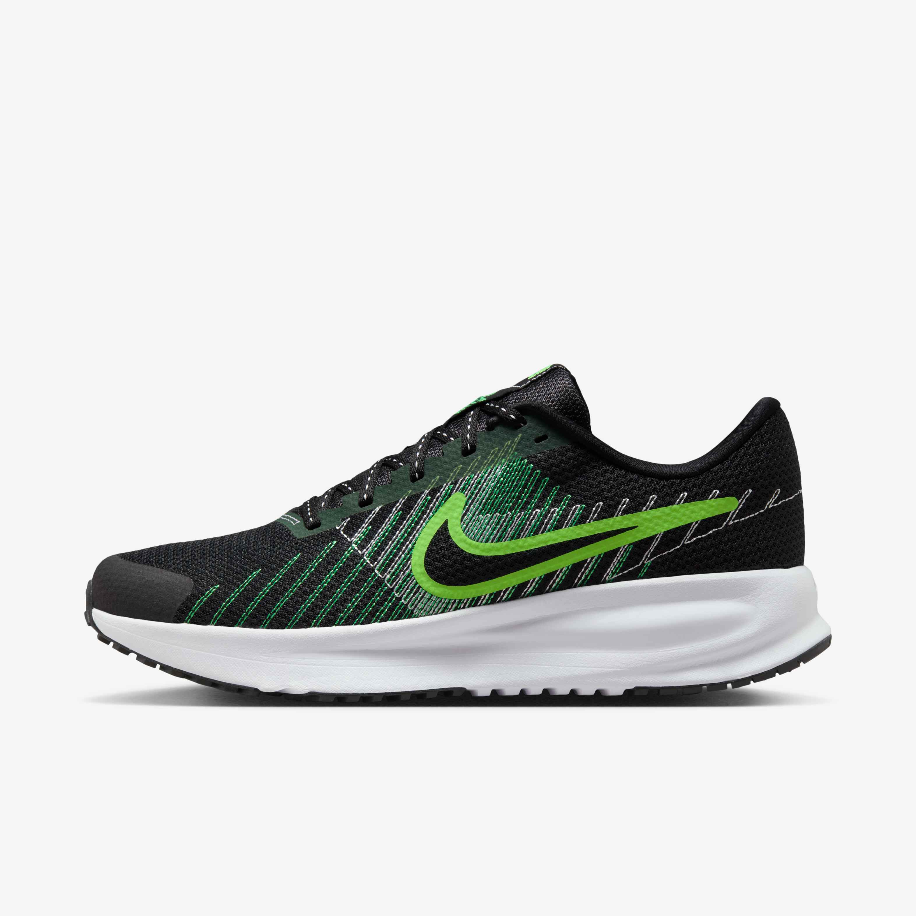 Buy Nike Run Defy Men's Road Running Shoes Black/Green Shock