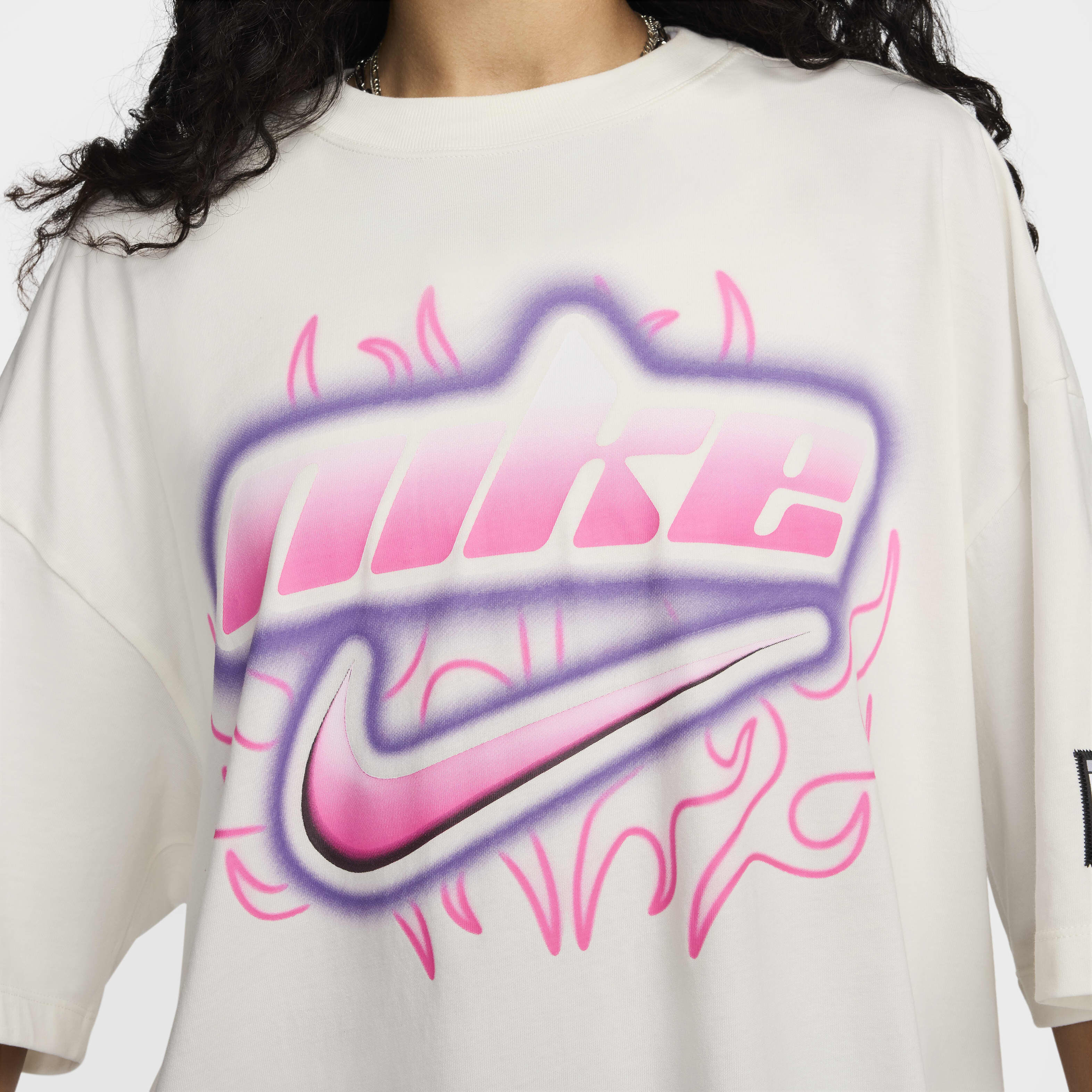 Buy Nike Sportswear Women's Oversized Graphic T-Shirt - Sail