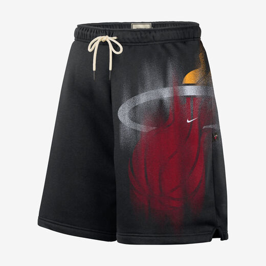 New In Men's Shorts-Nike, Miami Heat Standard Issue, Men's Fleece Basketball Shorts