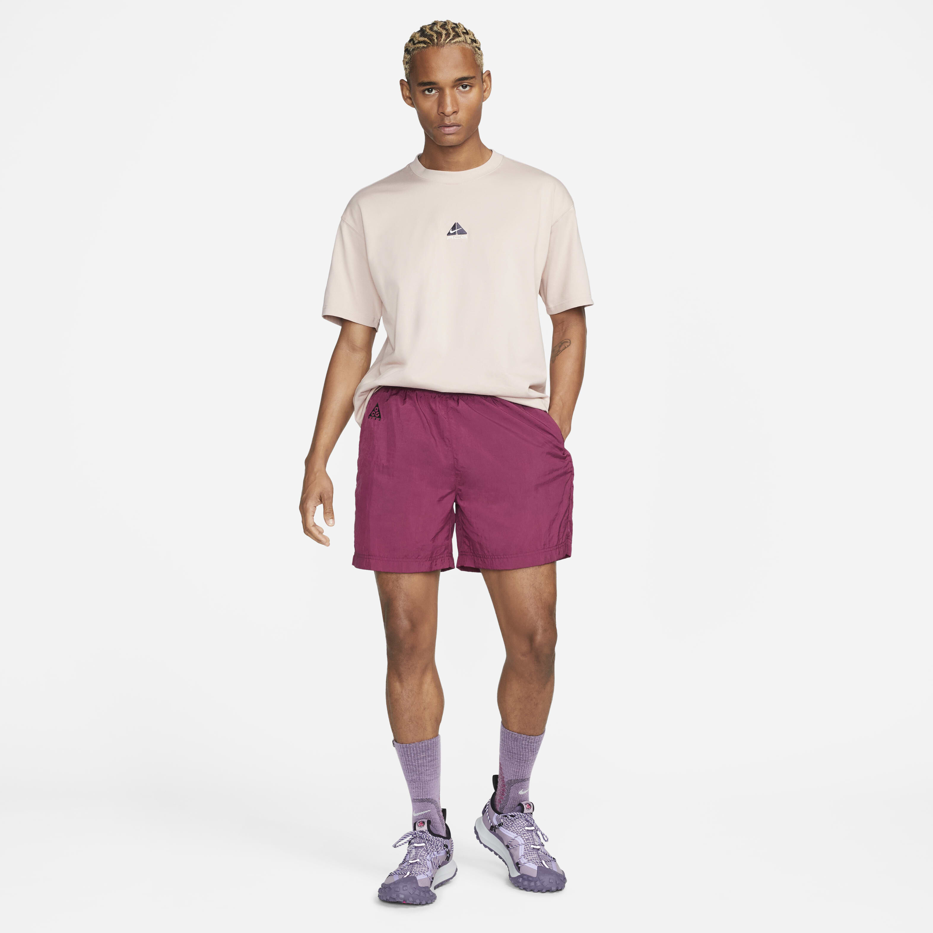 nike acg pink shorts