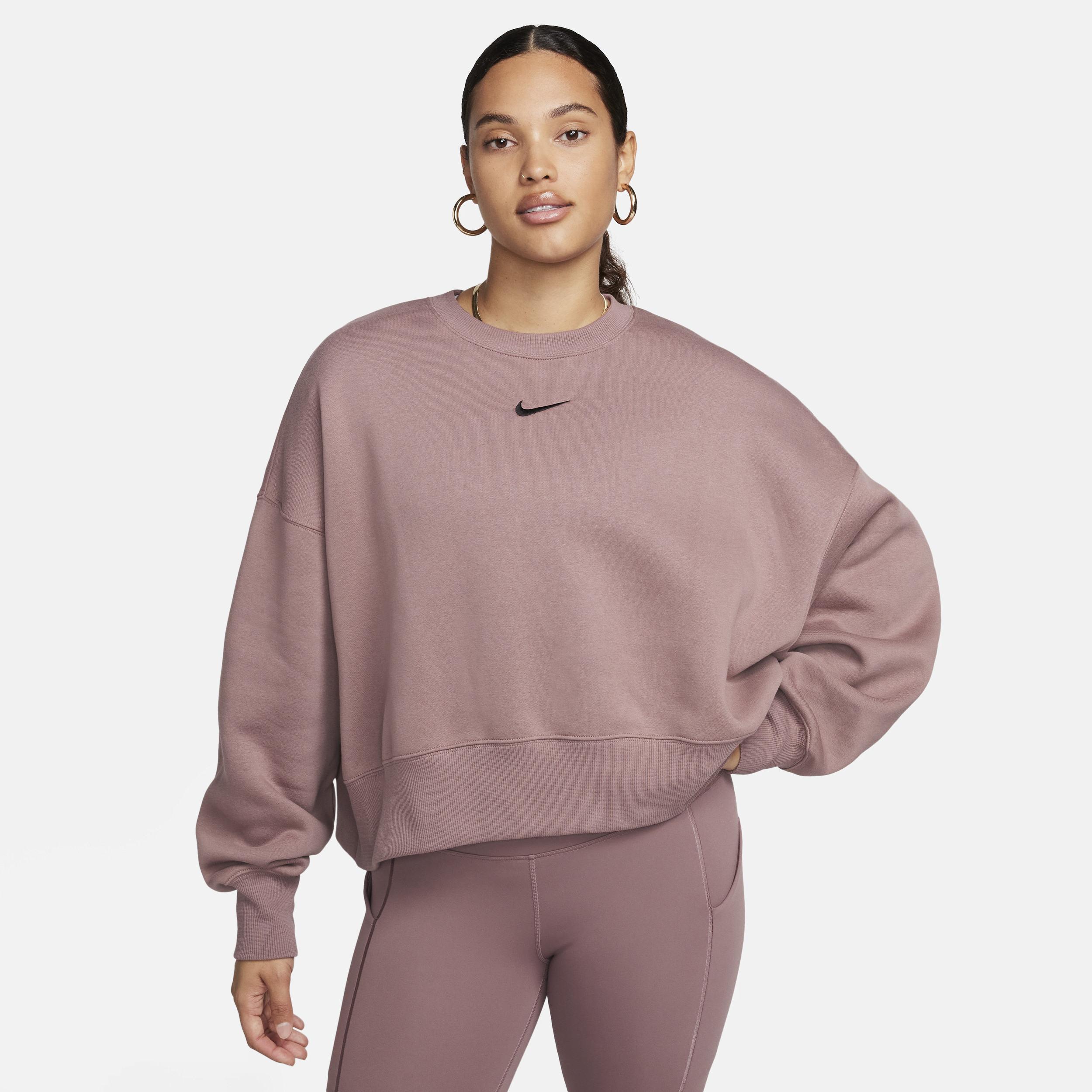 Sweat NIKE W Phoenix Fleece Over-Oversized Crew-Neck Sweatshirt Verde de  Mulher, DQ5761-365