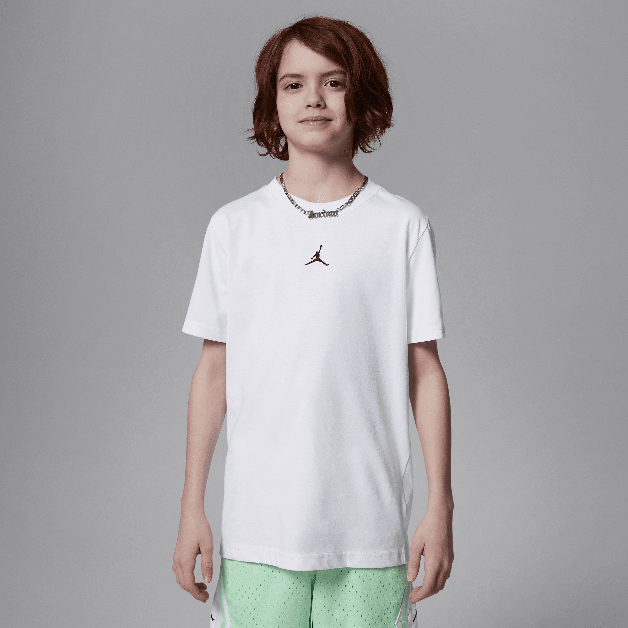 Buy Jordan Dri-FIT Sport Older Kids' Core T-Shirt - White @ Nike Saudi