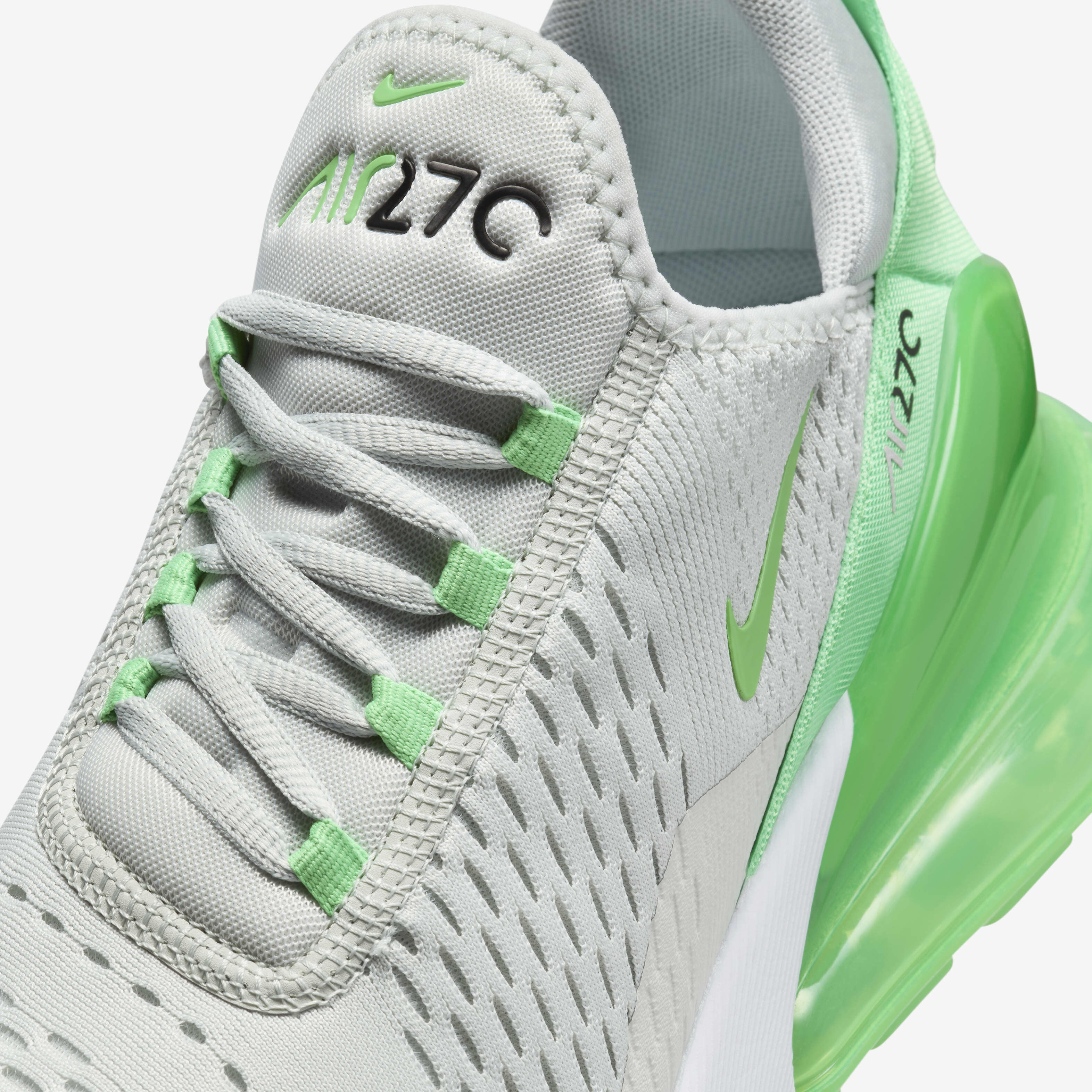 Buy Nike Air Max 270 Men s Shoes Light Silver Black White Green Shock Nike Saudi Official