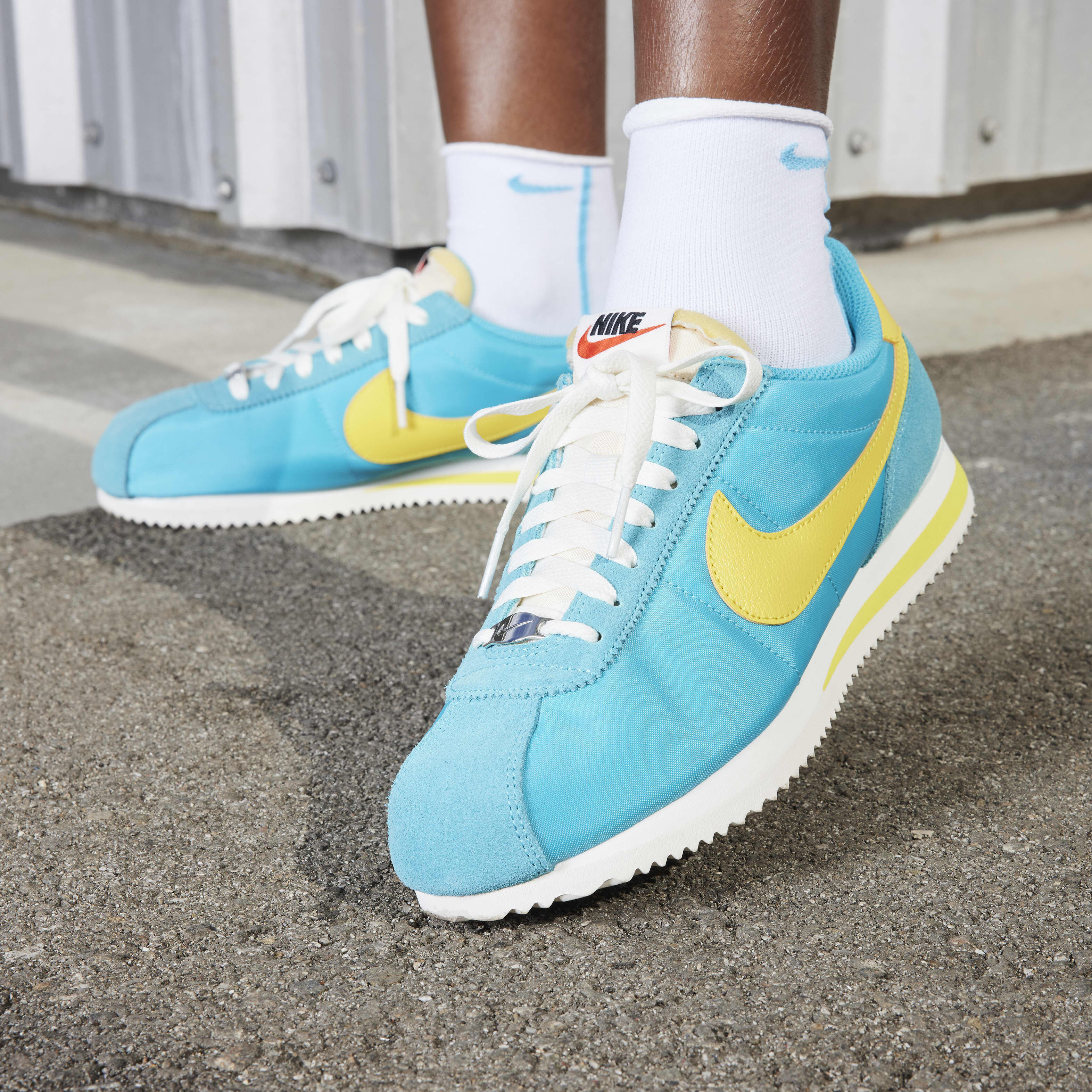 Blue and yellow cortez discount