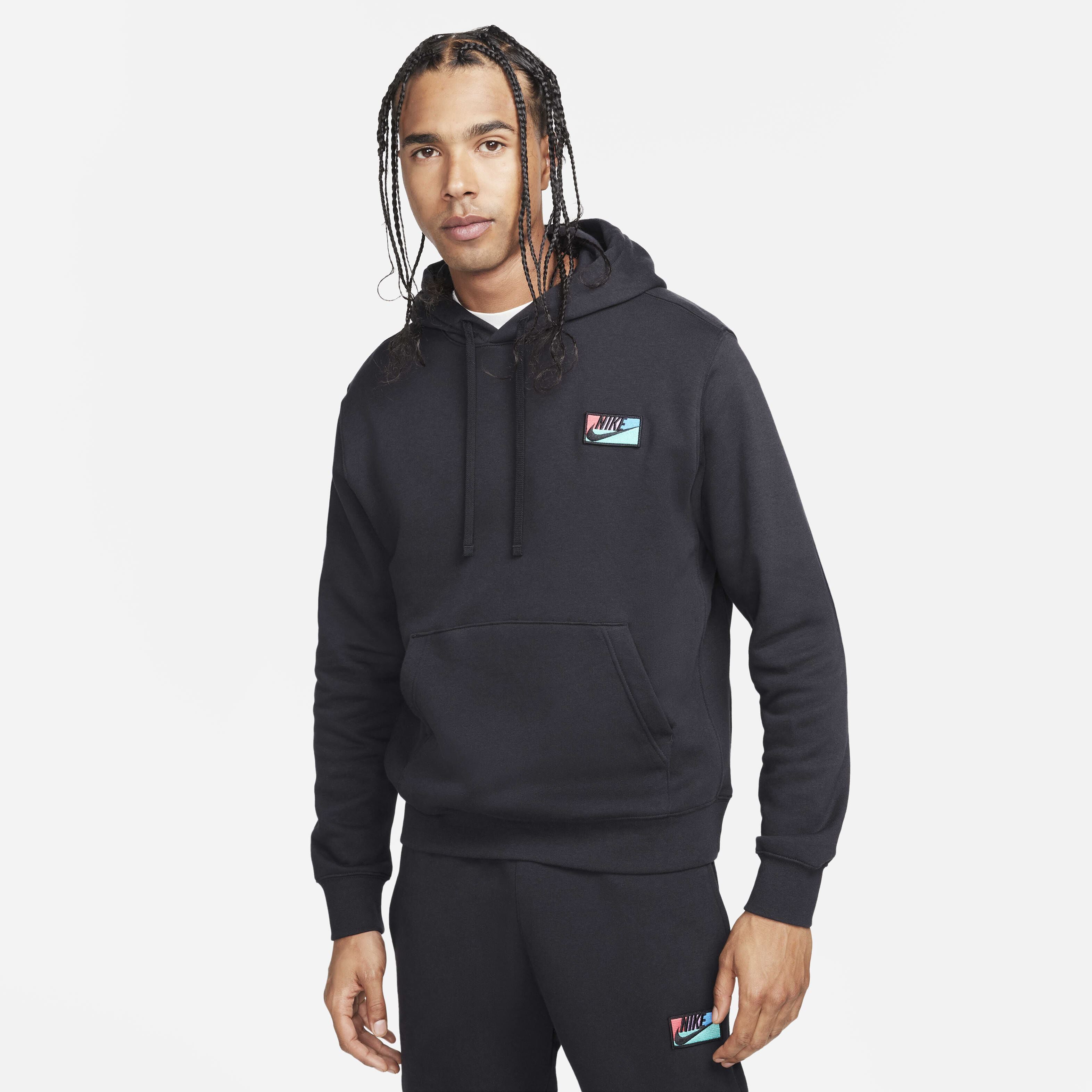 Patchwork fleece sweatshirt hoodie 2025