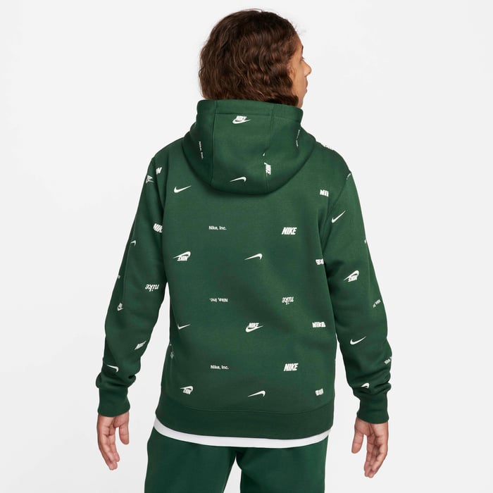 Buy Nike Club Fleece Men's All-Over Print Pullover Hoodie Fir