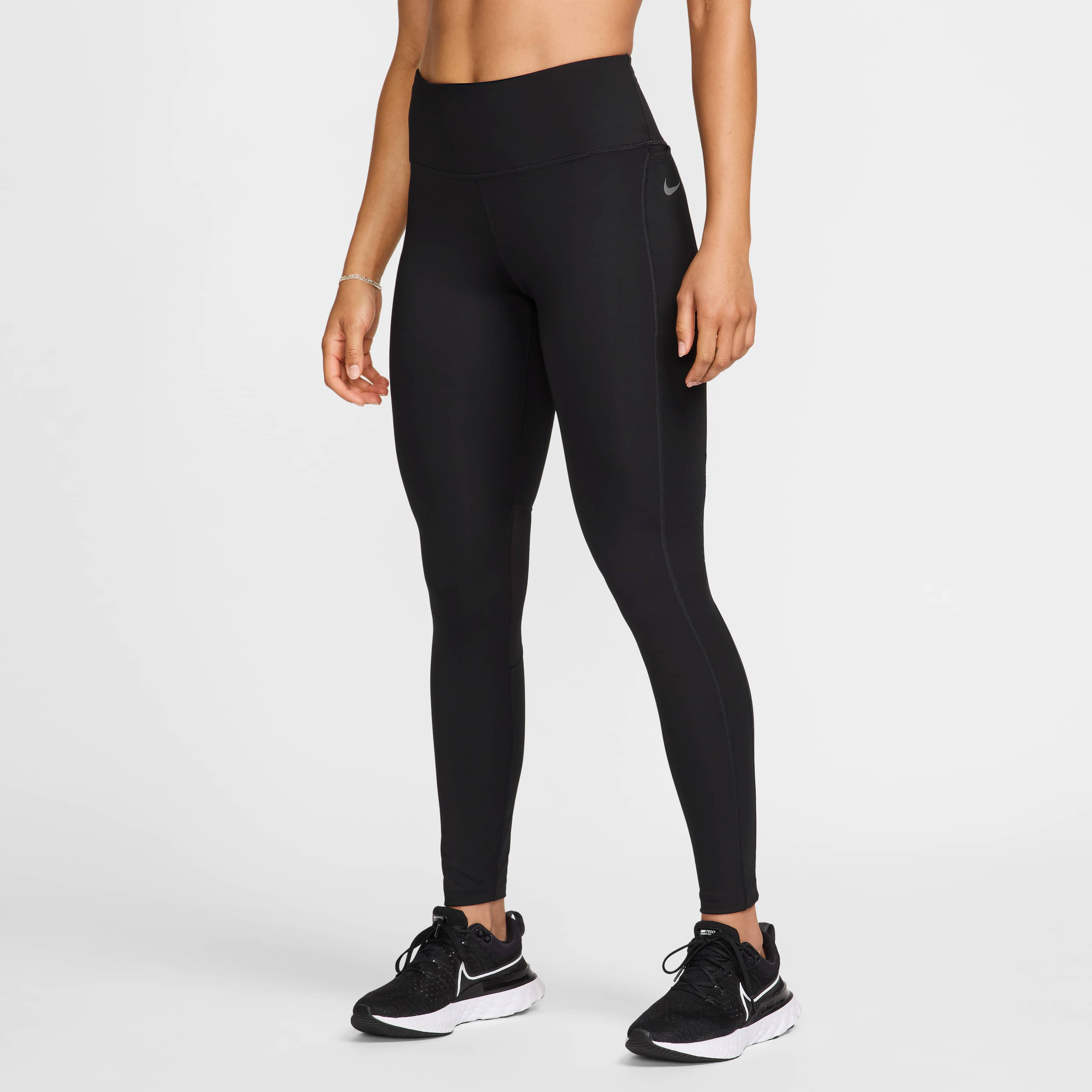 nike running runway sparkle speed flash leggings in black