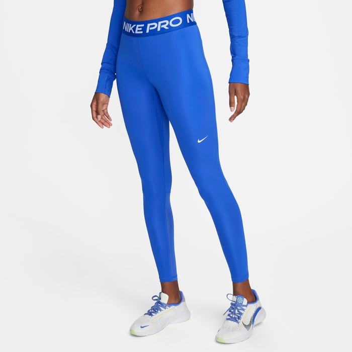 Buy Nike Pro Women's Mid-Rise Mesh-Panelled Leggings Hyper Royal