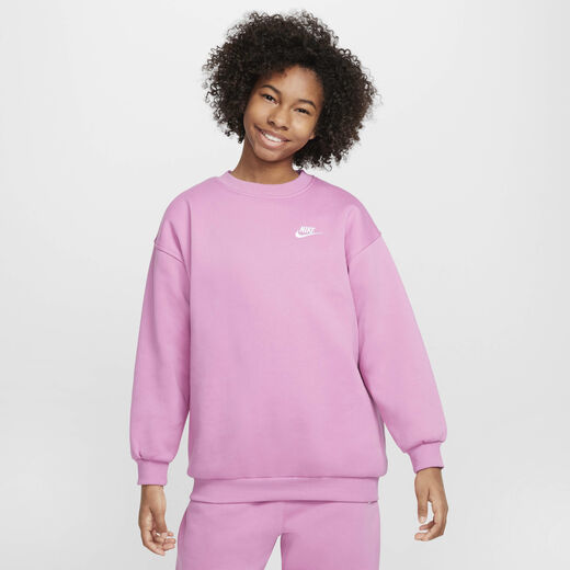 Hoodies & Sweatshirts-Nike, Nike Sportswear Club Fleece, Older Kids' Oversized Sweatshirt Hoodies & Sweatshirts-Nike, Nike Sportswear Club Fleece, Older Kids' Oversized Sweatshirt
