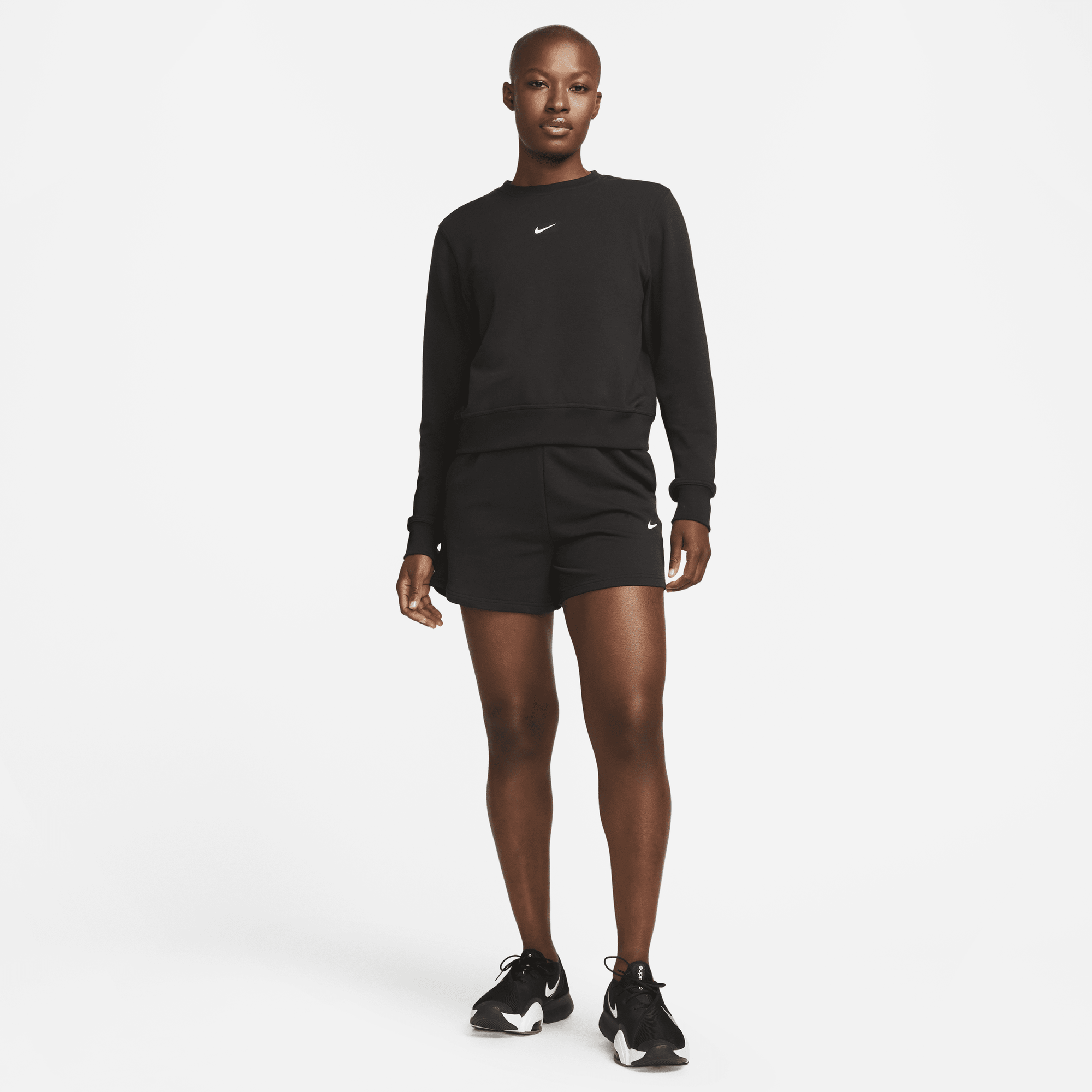 Shop Dri FIT One Women s Crew Neck French Terry Sweatshirt Nike KSA