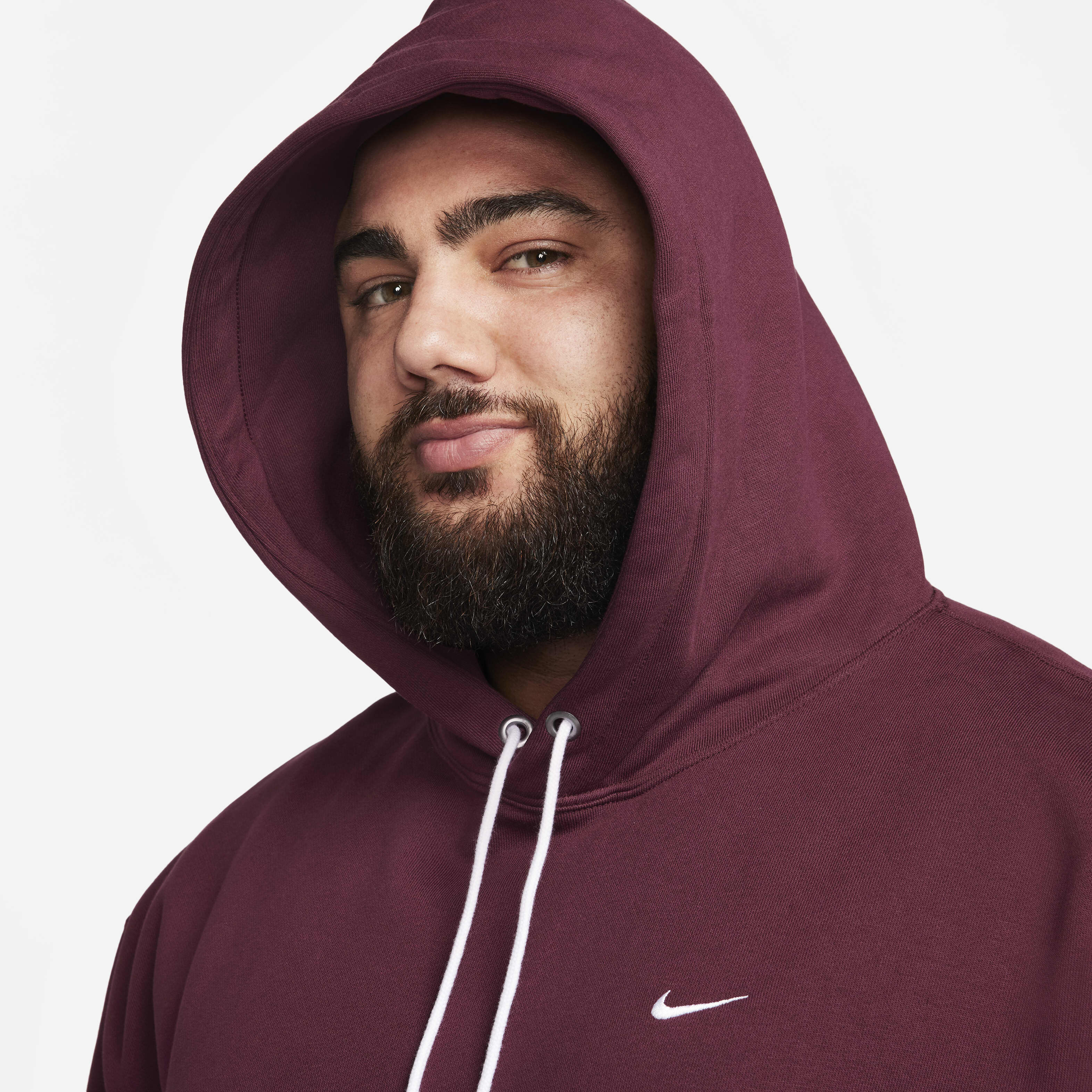 ★★Nike★★ Solo Swoosh Fleece Pullover Hoodie M Burgundy C Buy Nike Solo Swoosh Men's Fleece Pullover Hoodie - Team Red
