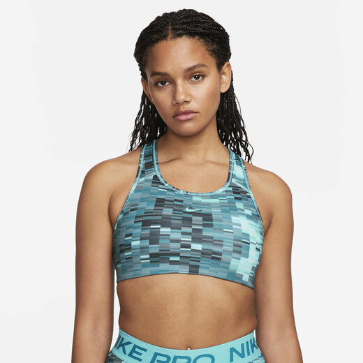 Nike Women - Sports Bras-Nike, Nike Swoosh, Women's Medium-Support 1-Piece Pad Printed Sports Bra
