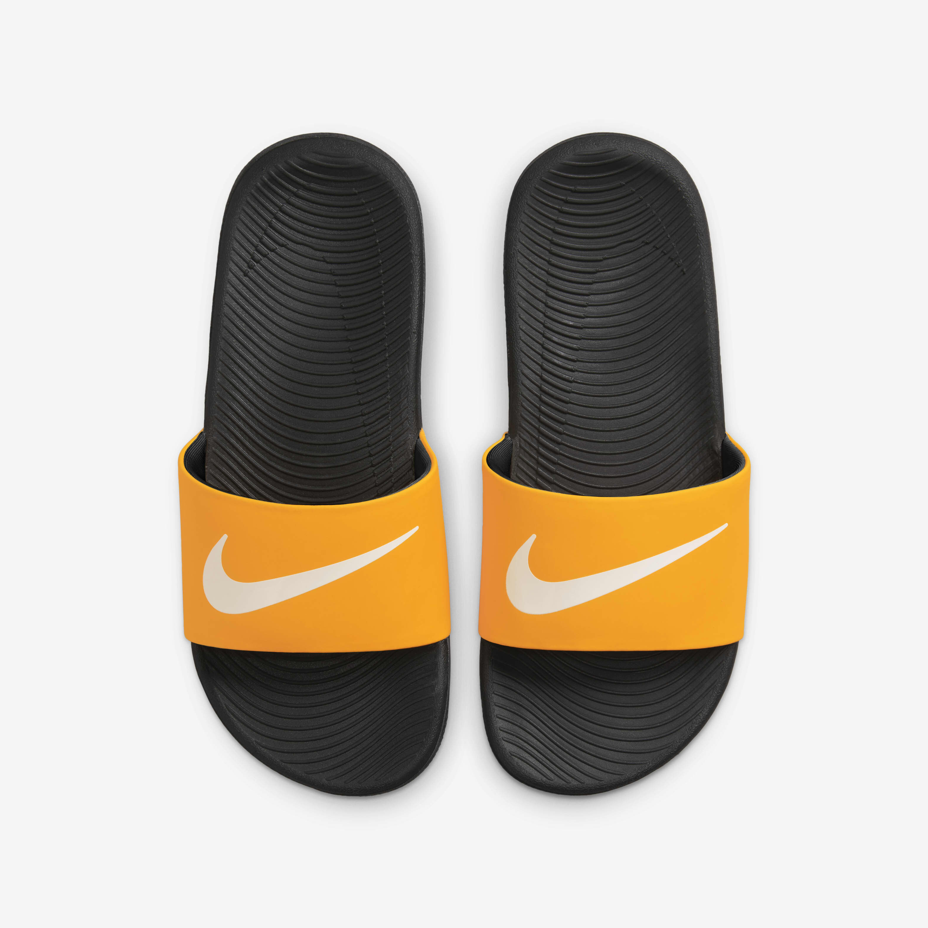 Nike kawa slide black gold clearance