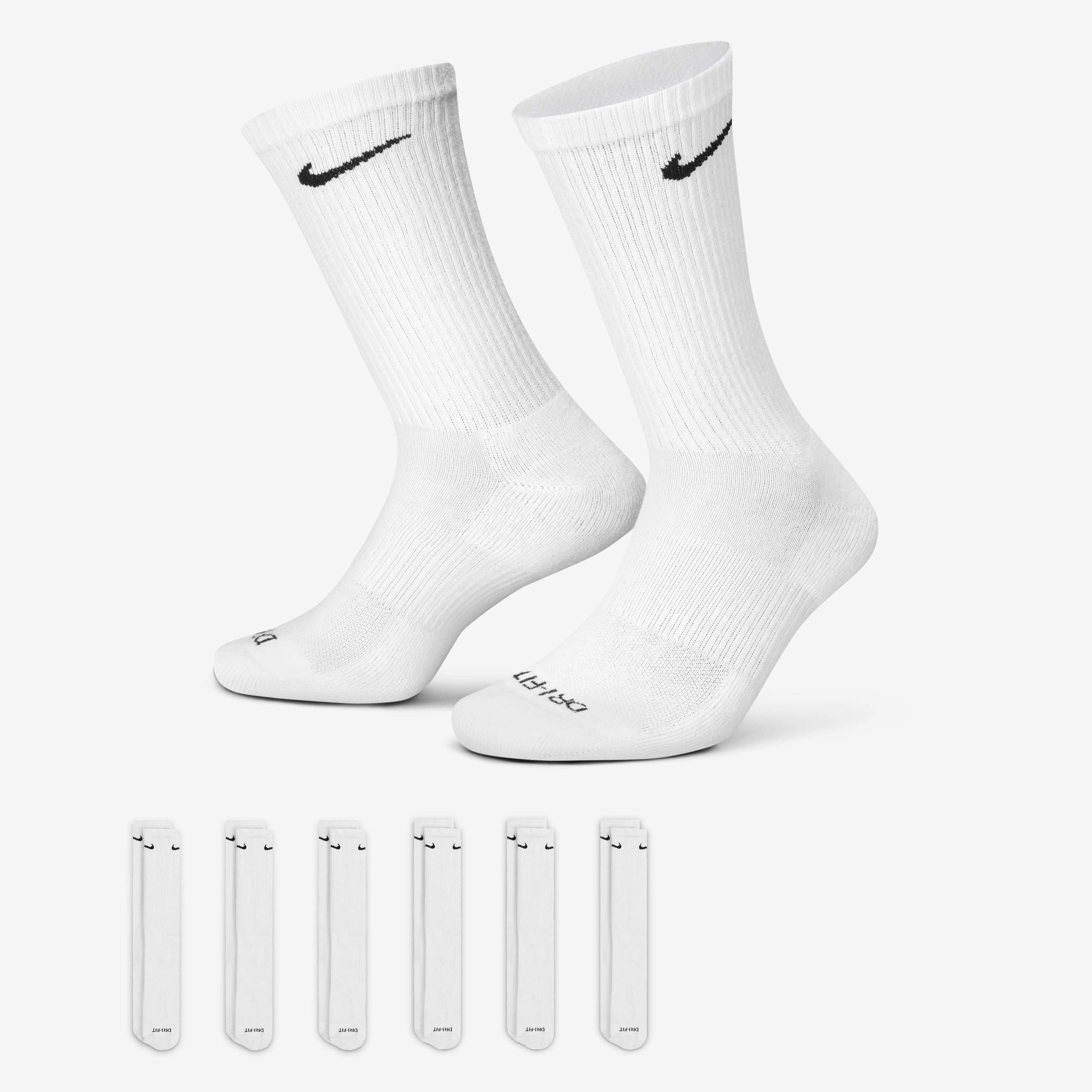 Buy Nike Everyday Plus Cushioned Training Crew Socks 6 Pairs Nike Saudi Official