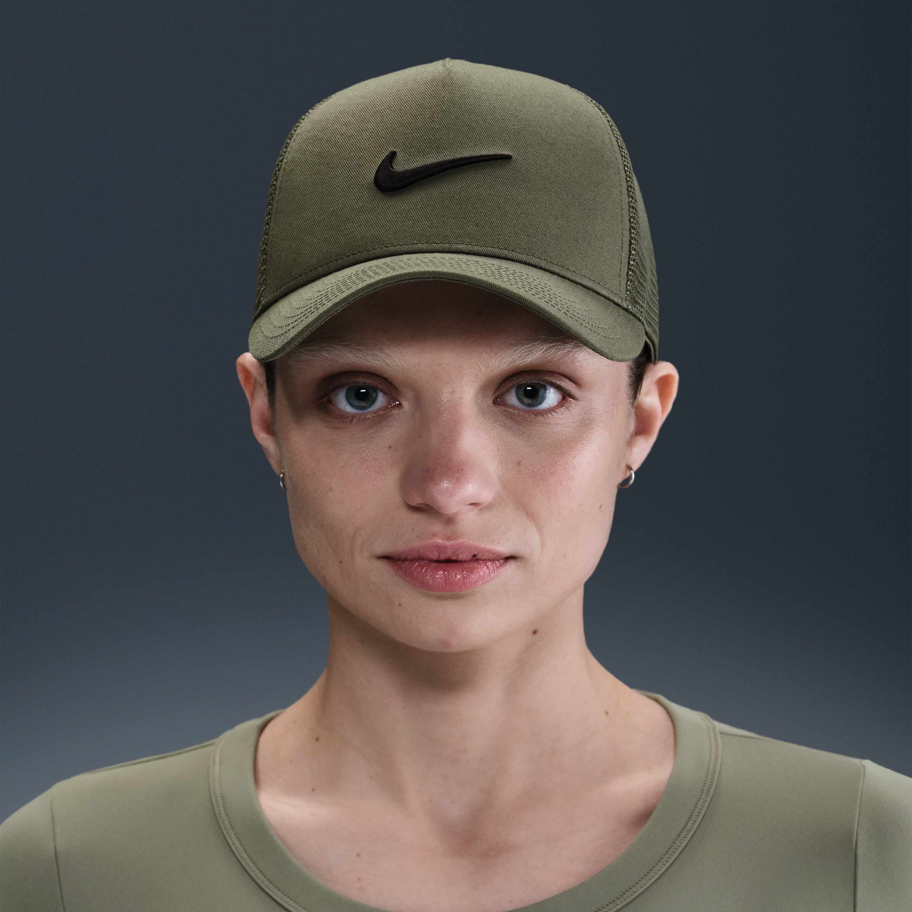 Buy Nike Rise Structured Trucker Cap Medium Olive/Medium Olive