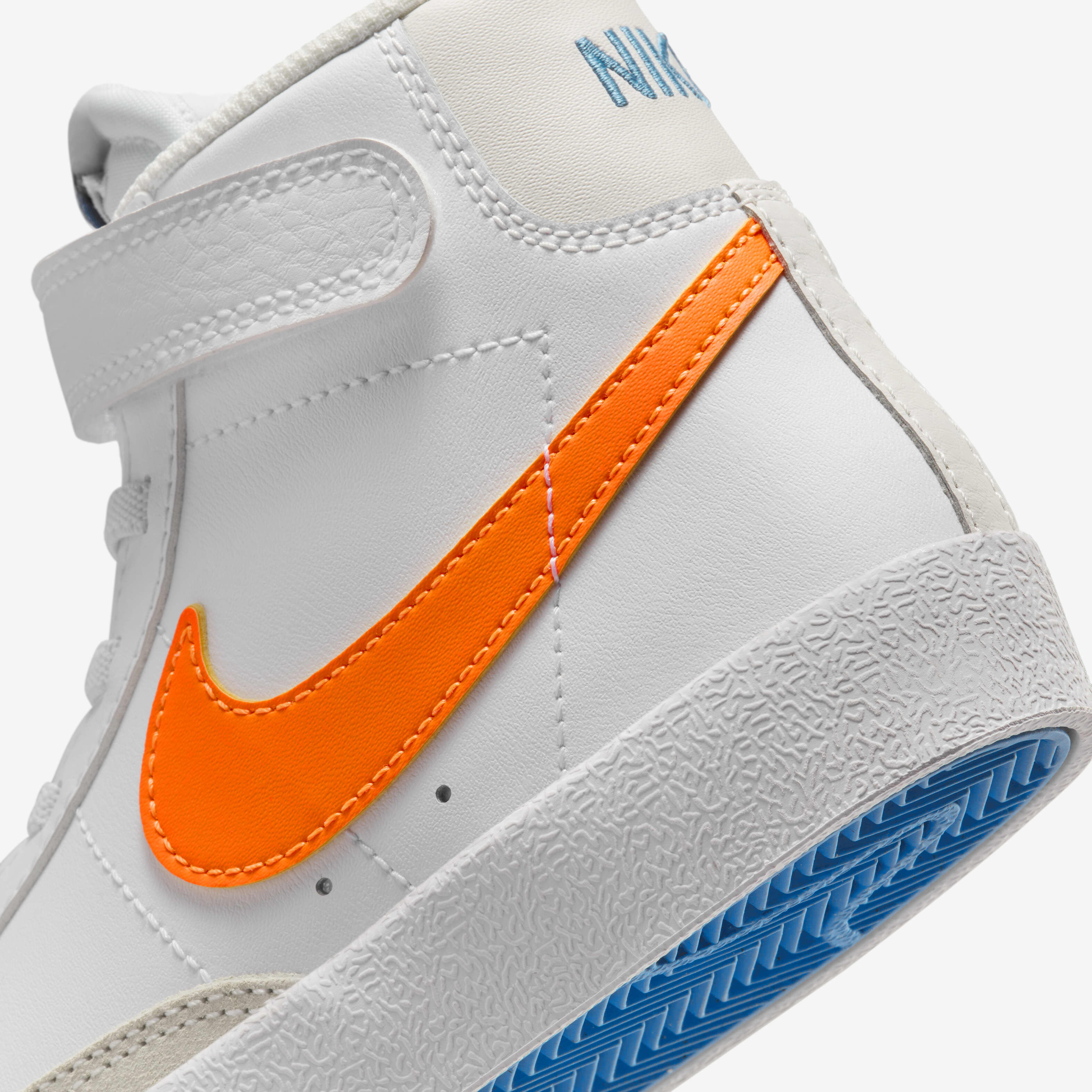 Buy Nike Blazer Mid 77 Younger Kids Shoe White Photo Blue Phantom Total Orange Nike Saudi Official