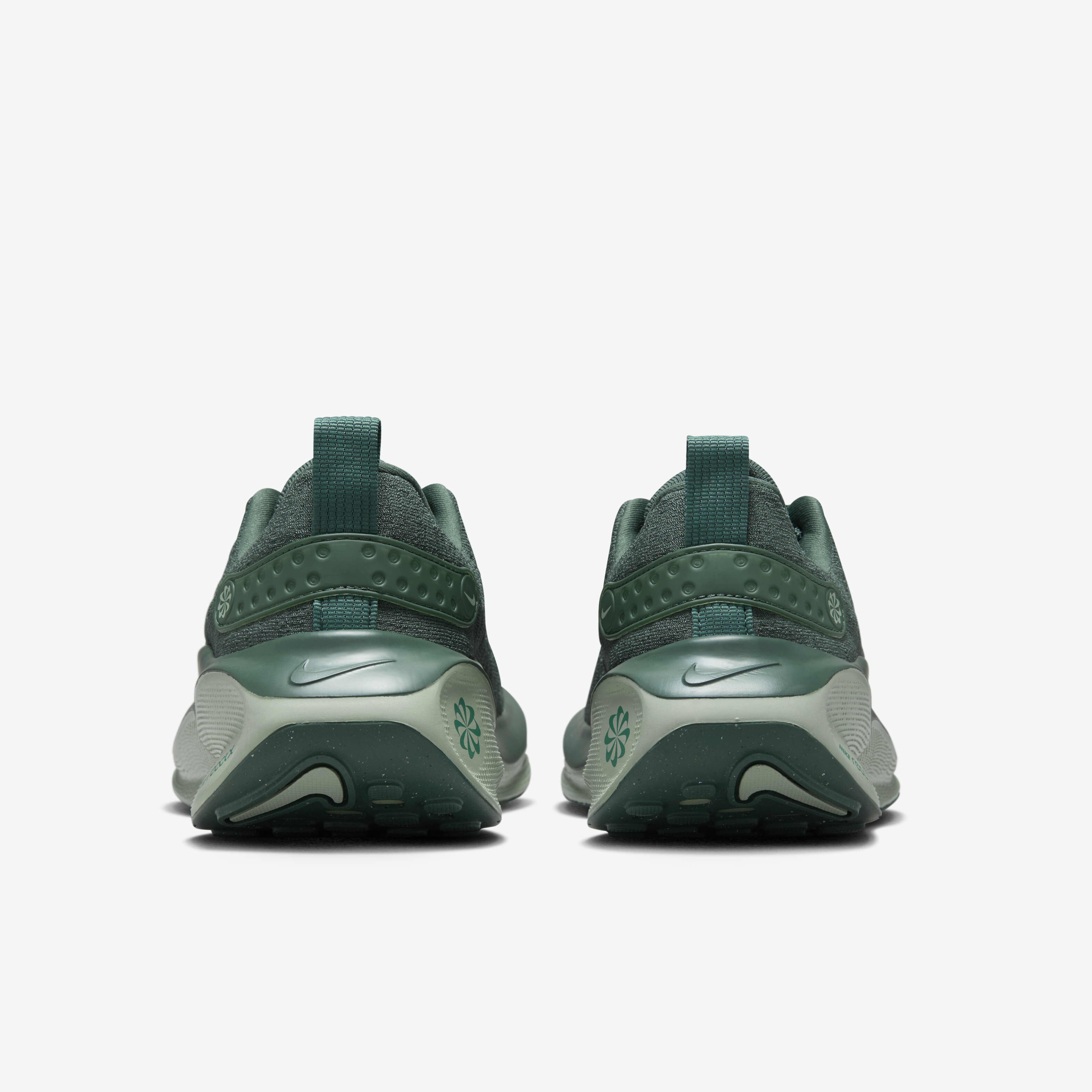 Nike grey and green running shoes top