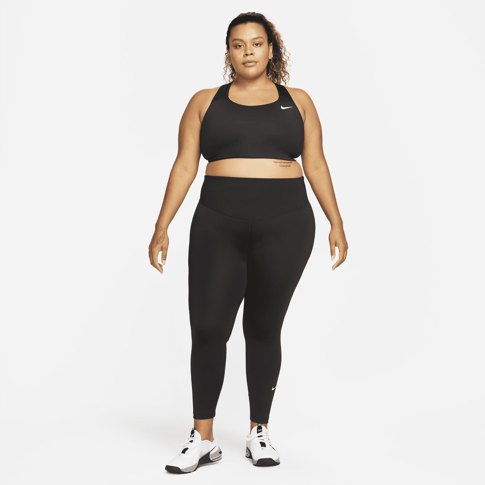 Shop Swoosh Women s Medium Support Non Padded Sports Bra Plus