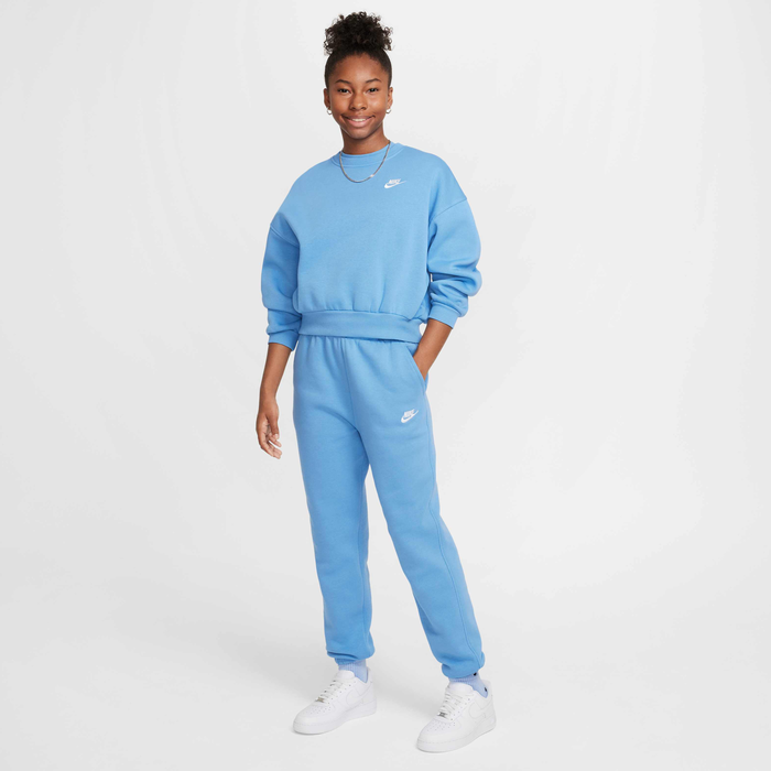 Buy Nike Sportswear Club Fleece Older Kids' Loose Trousers - Blue Buy Nike Sportswear Club Fleece Older Kids' Loose Trousers - Blue
