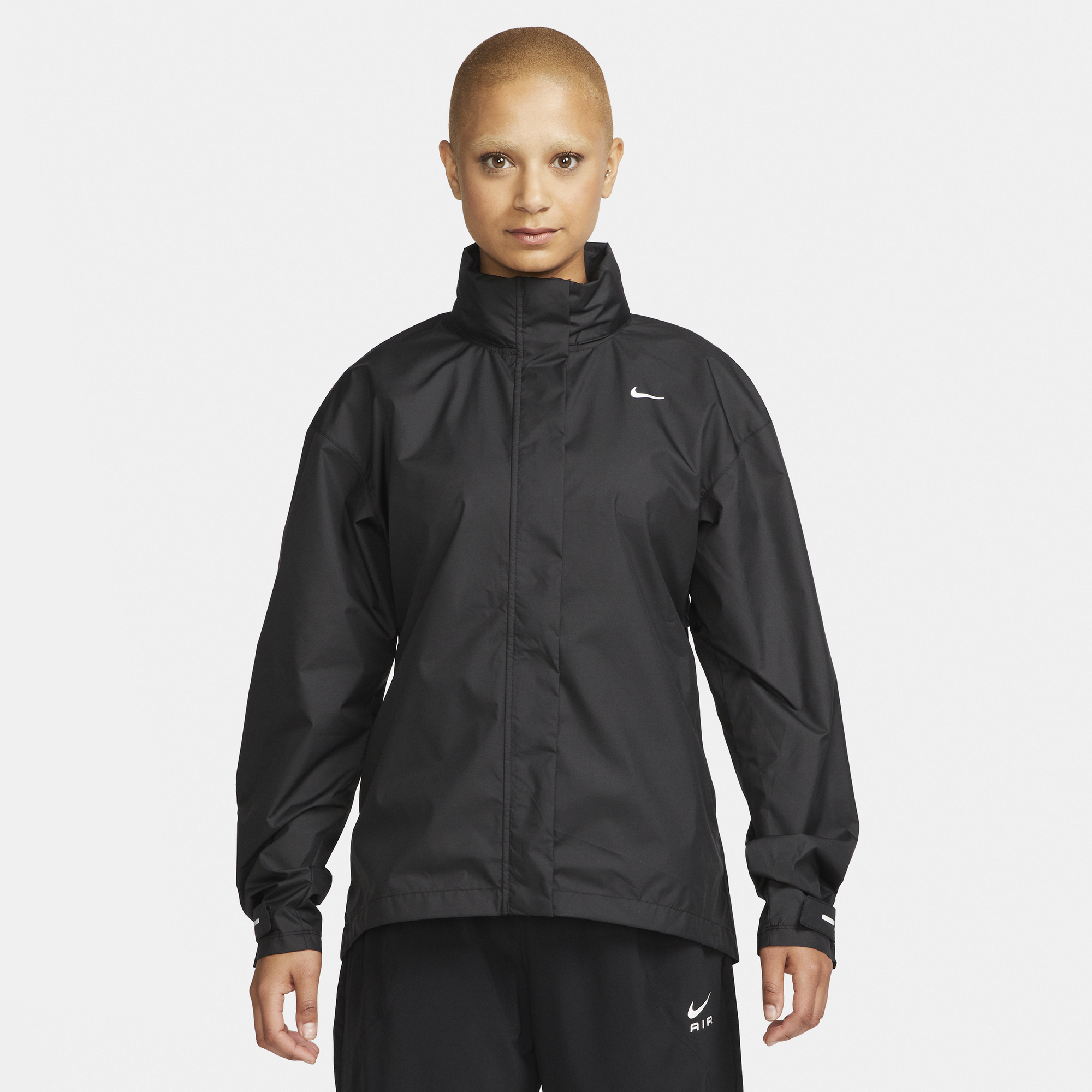 Womens black sales nike running jacket