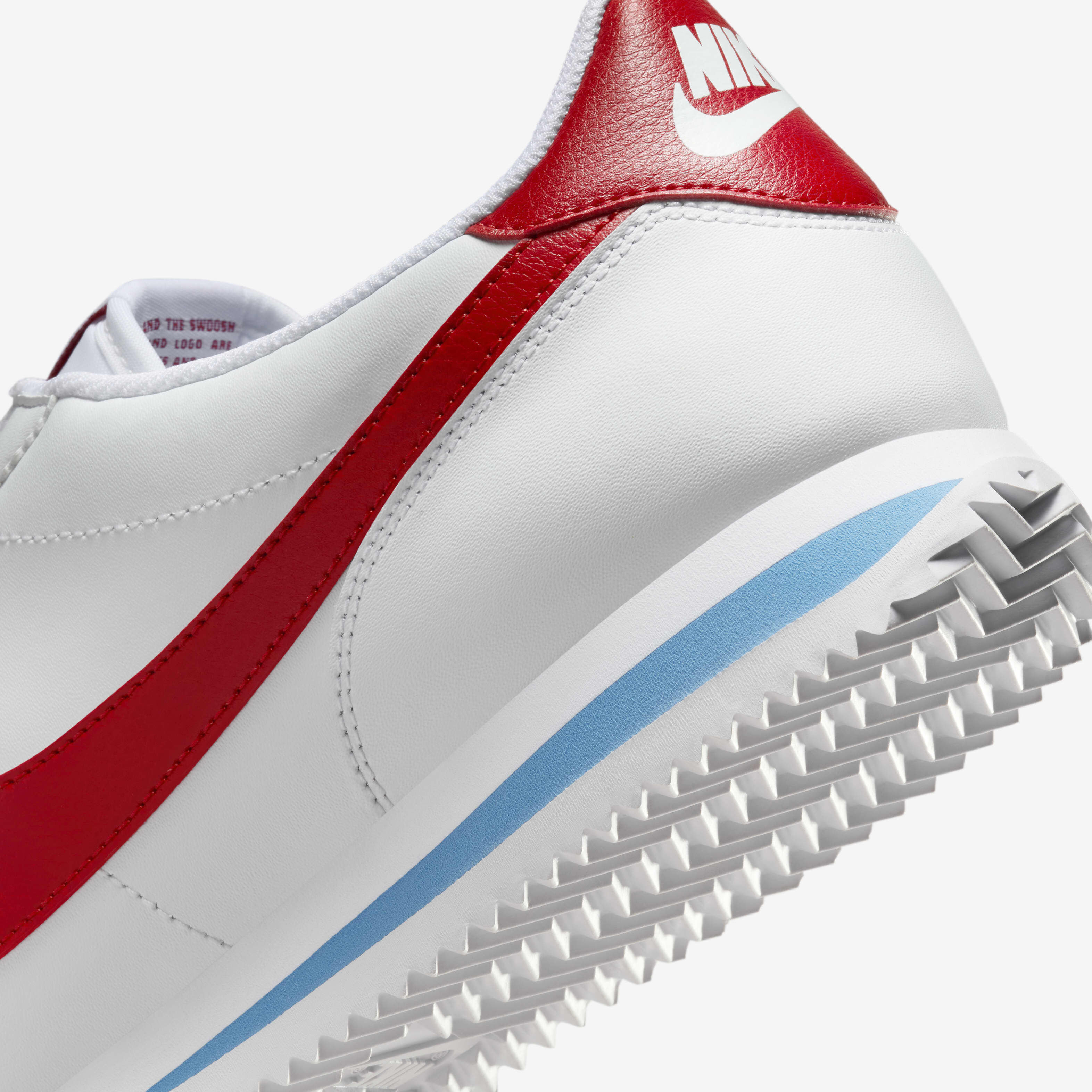Nike cortez white with red swoosh new arrivals