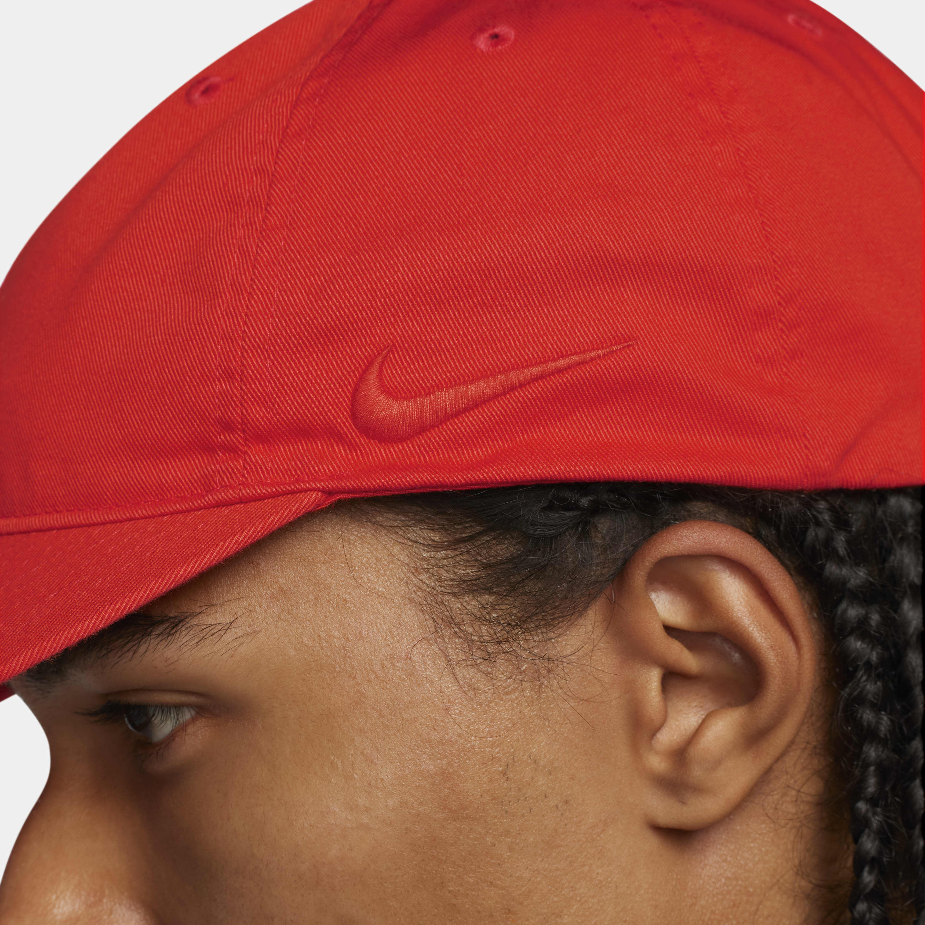 Buy Nike Club Unstructured Flat Bill Cap Picante Red Picante Red Nike Saudi Official