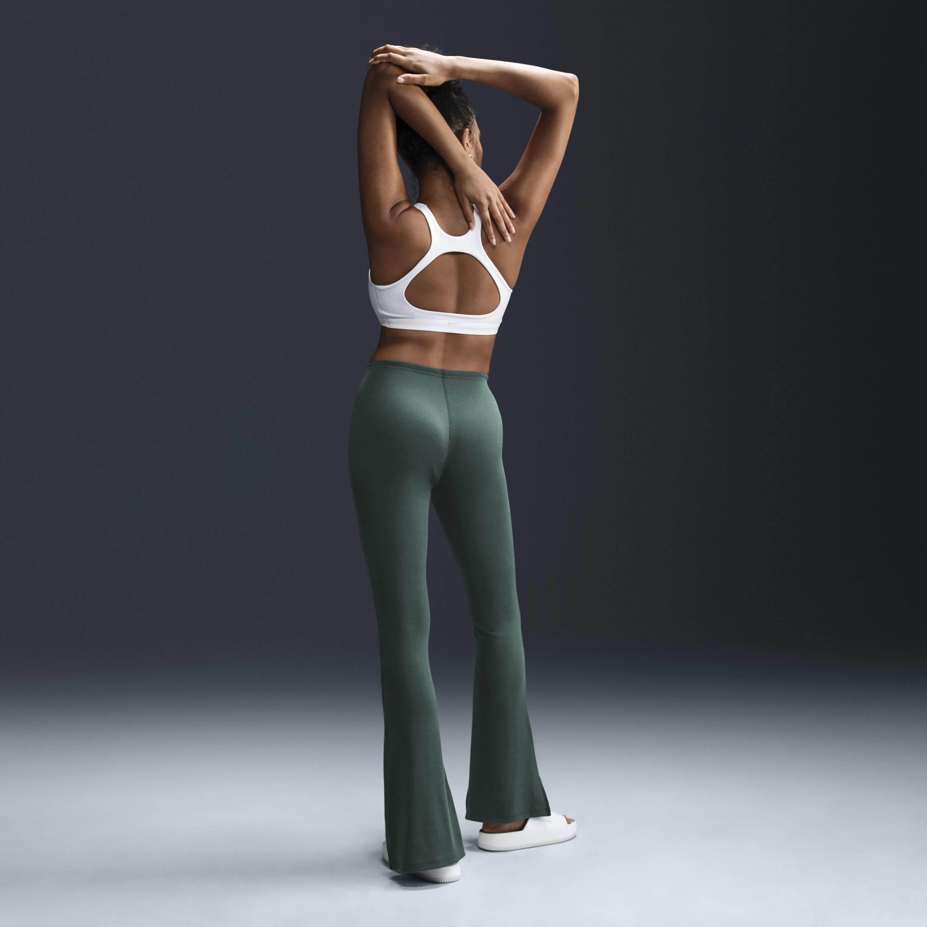 Buy Nike Sportswear Chill Knit Women s Tight Mini Rib Flared Leggings Nike Saudi Official