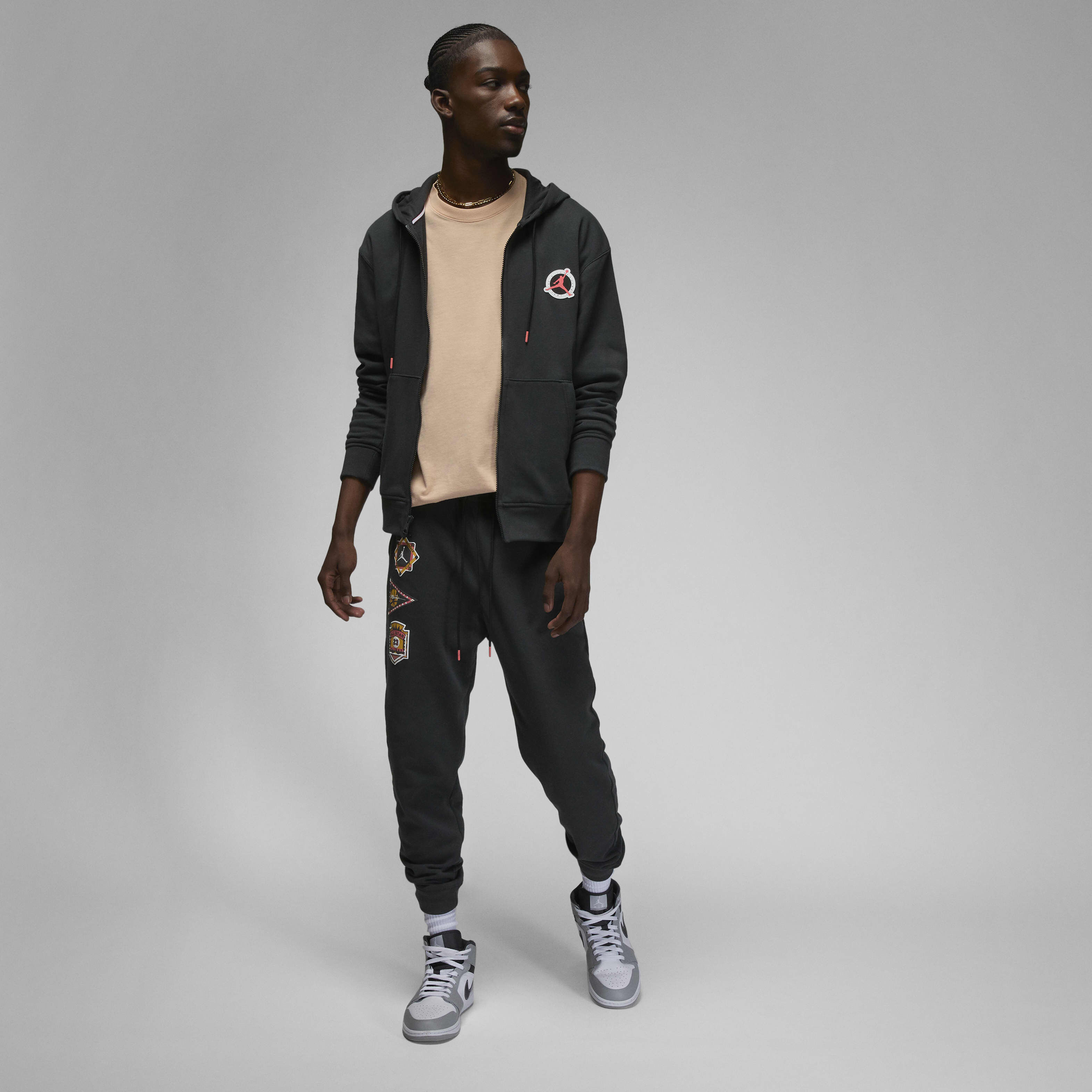 【関税込み】Nike Jordan ブラック Jordan Flight MVP フーディ Buy Jordan Flight MVP Men's Fleece Full-zip Hoodie - Off