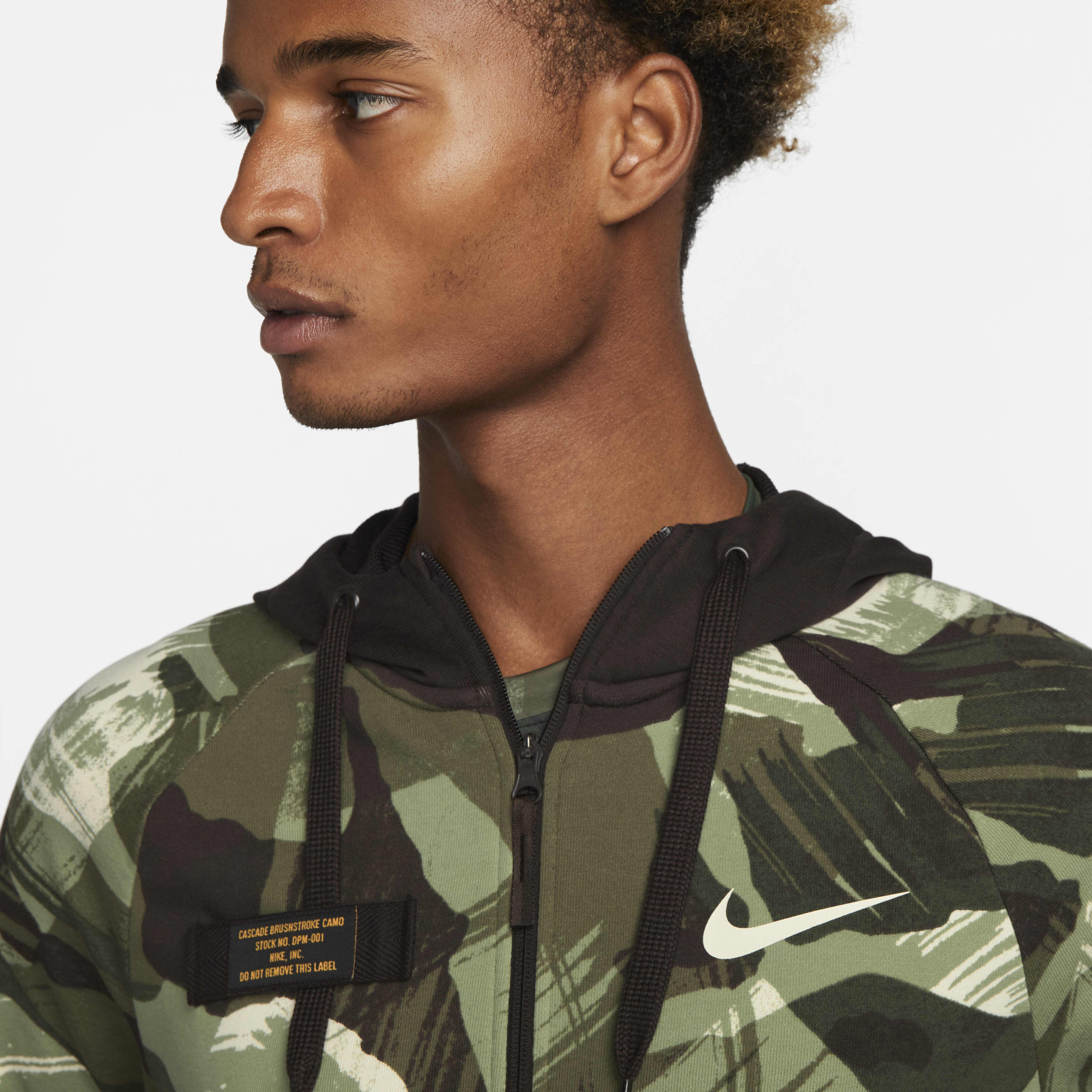 Buy Nike Dri FIT Fleece Men s Full Zip Camo Fitness Hoodie Nike Saudi Official