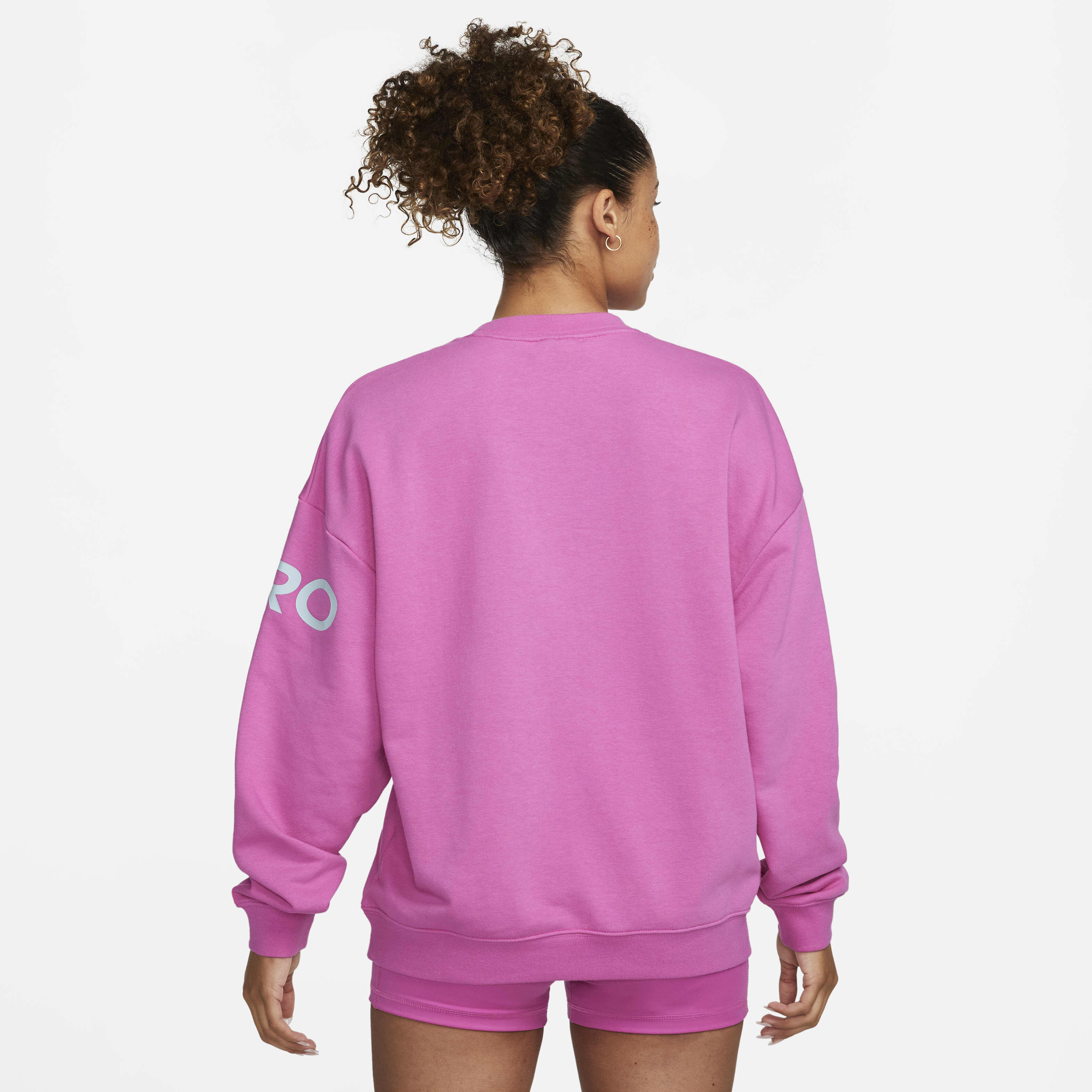 Buy Nike Dri FIT Get Fit Women s French Terry Graphic Crew Neck Sweatshirt Nike Saudi Official