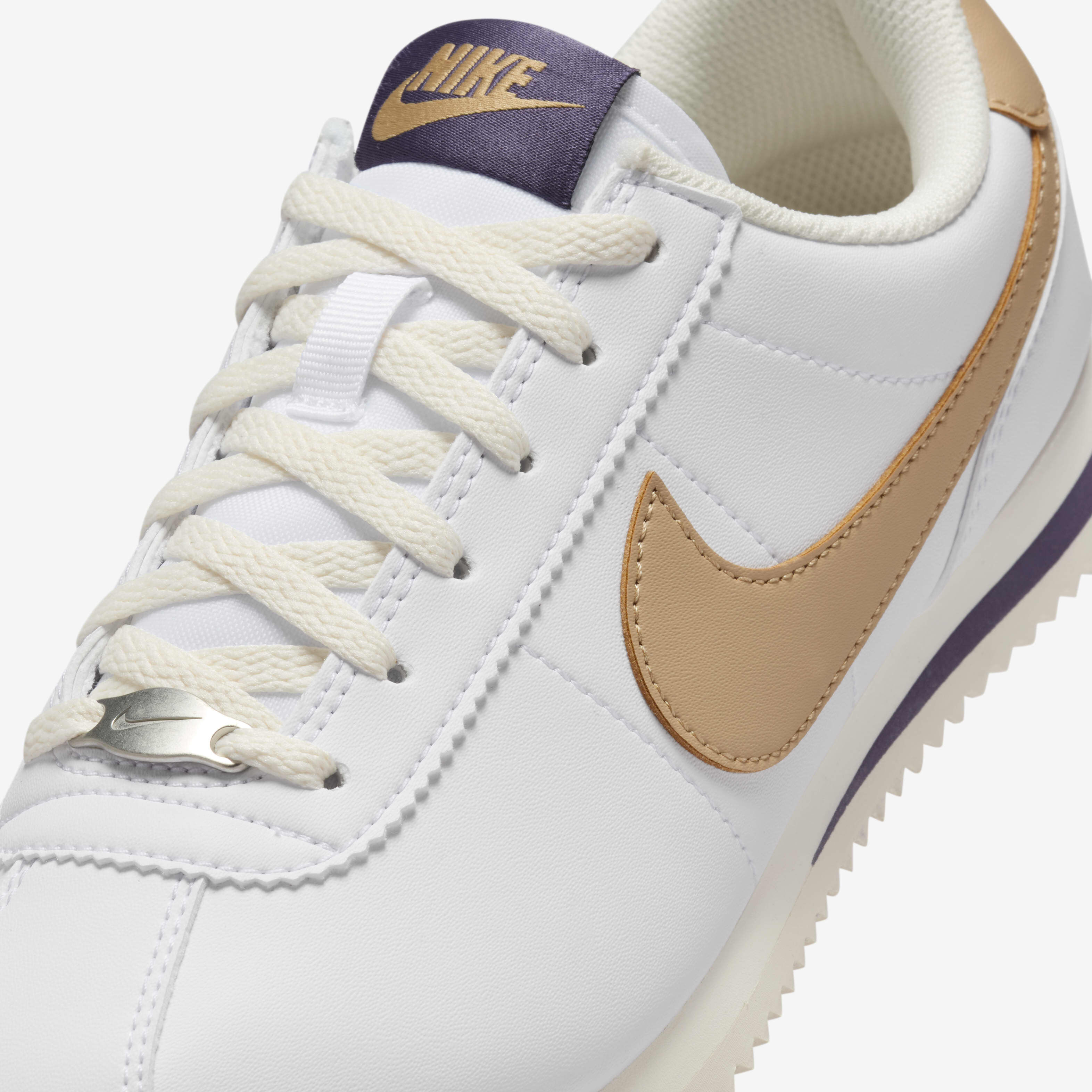 Buy Nike Cortez Older Kids Shoes White Dark Raisin Pale Ivory Hemp Nike Saudi Official