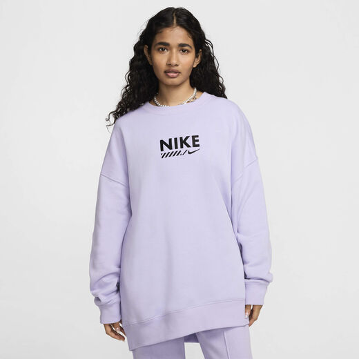 Hoodies & Sweatshirts-Nike, Nike Sportswear, Women's Oversized Fleece Crew-Neck Sweatshirt