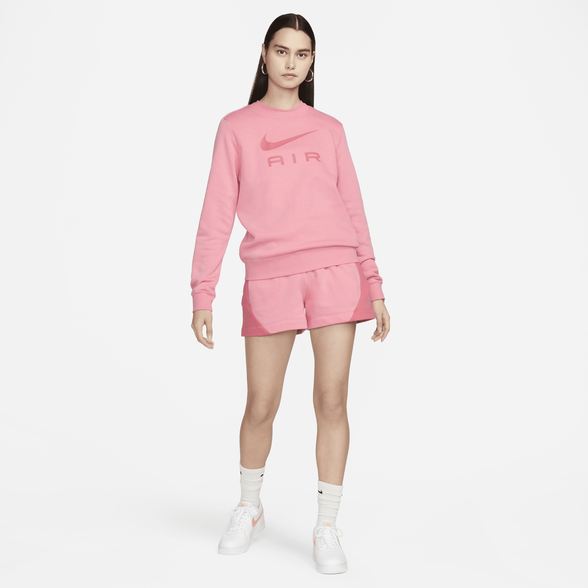 Nike air pink sweatshirt sales