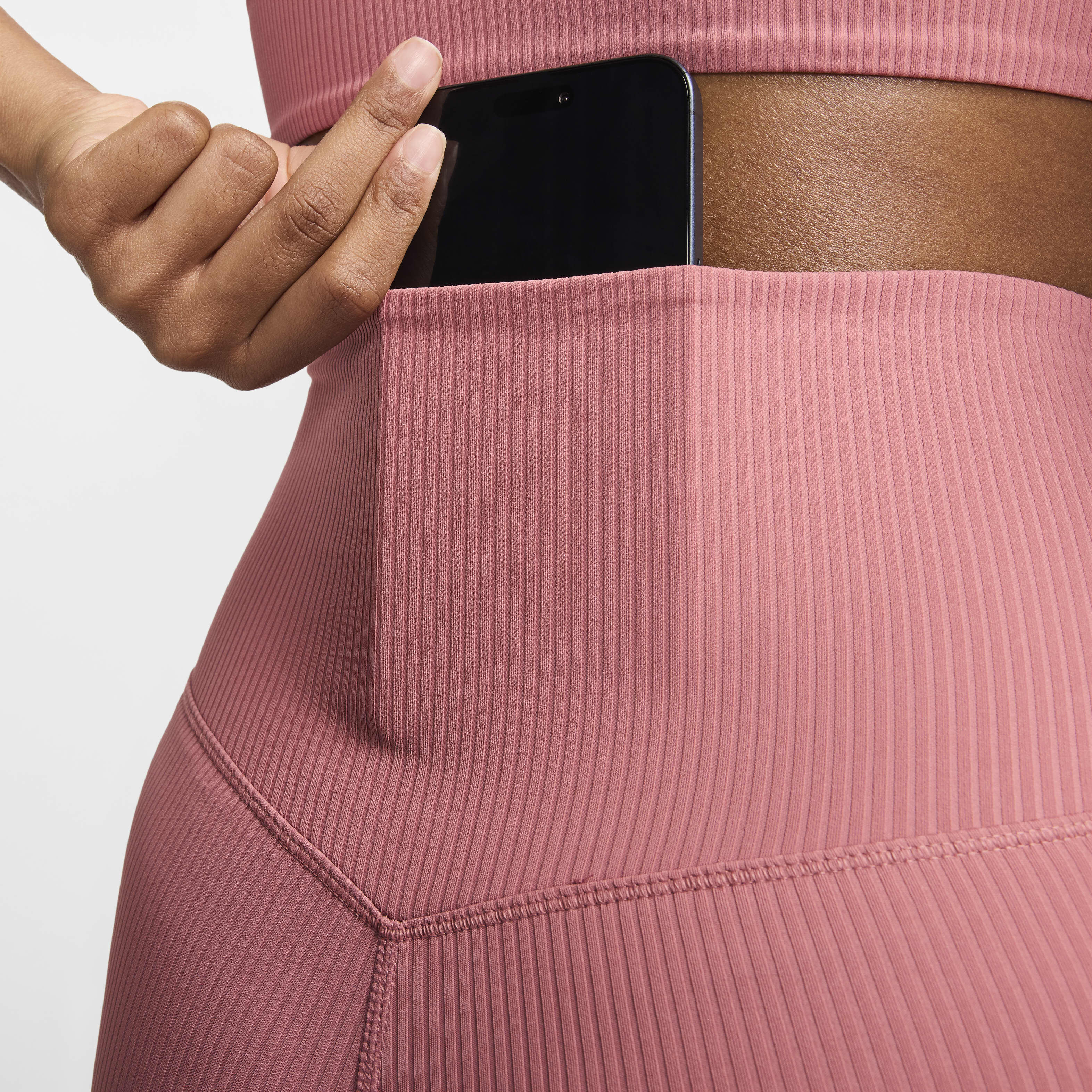 Buy Nike Zenvy Rib Women's Gentle-Support High-Waisted 7/8