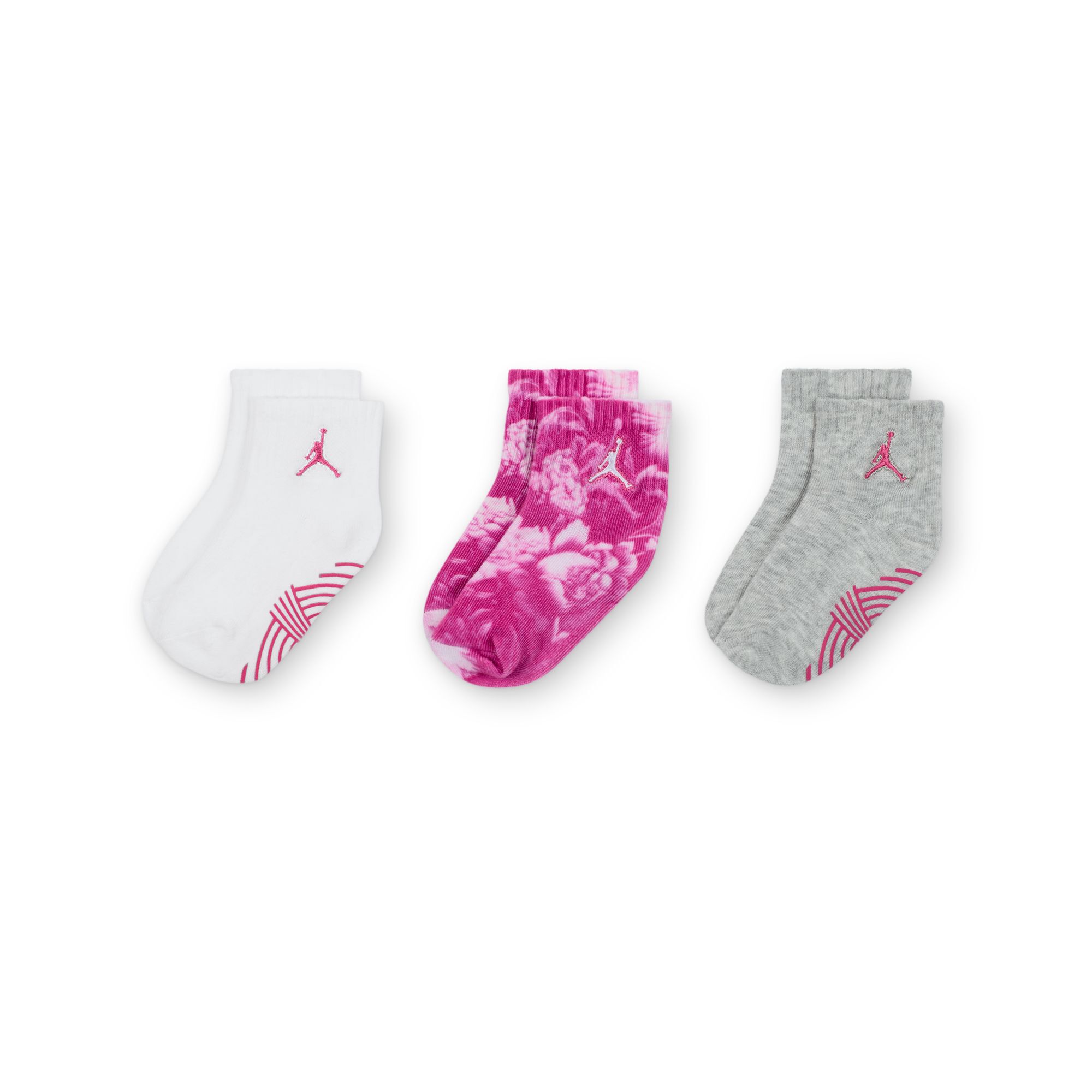 Buy Jordan Baby (12-24M) Gripper Socks (3 Pairs) Fire Pink