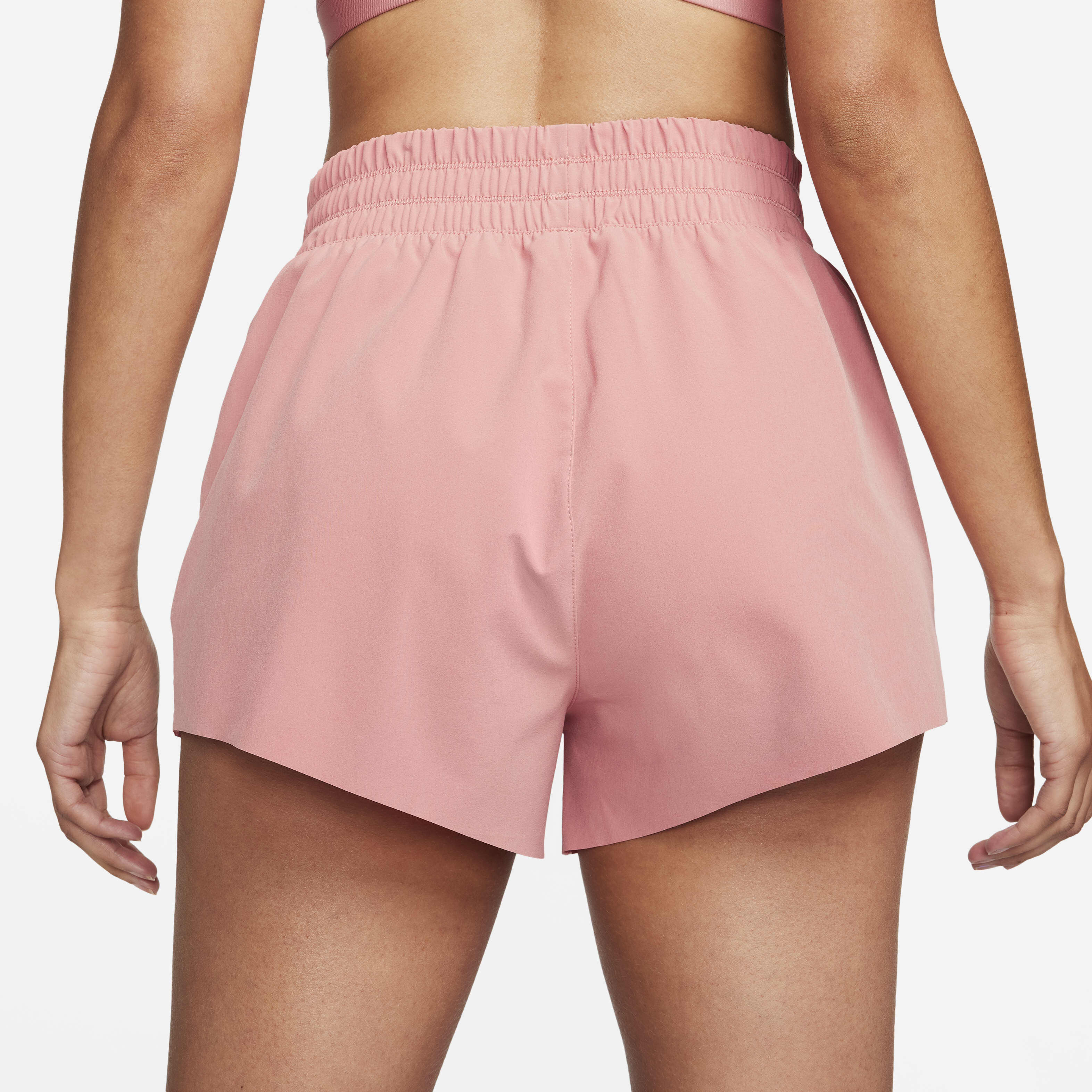 Buy Nike Dri FIT Running Division Women s High Waisted 7.5cm approx. Brief Lined Running Shorts with Pockets Red Stardust Nike Saudi Official