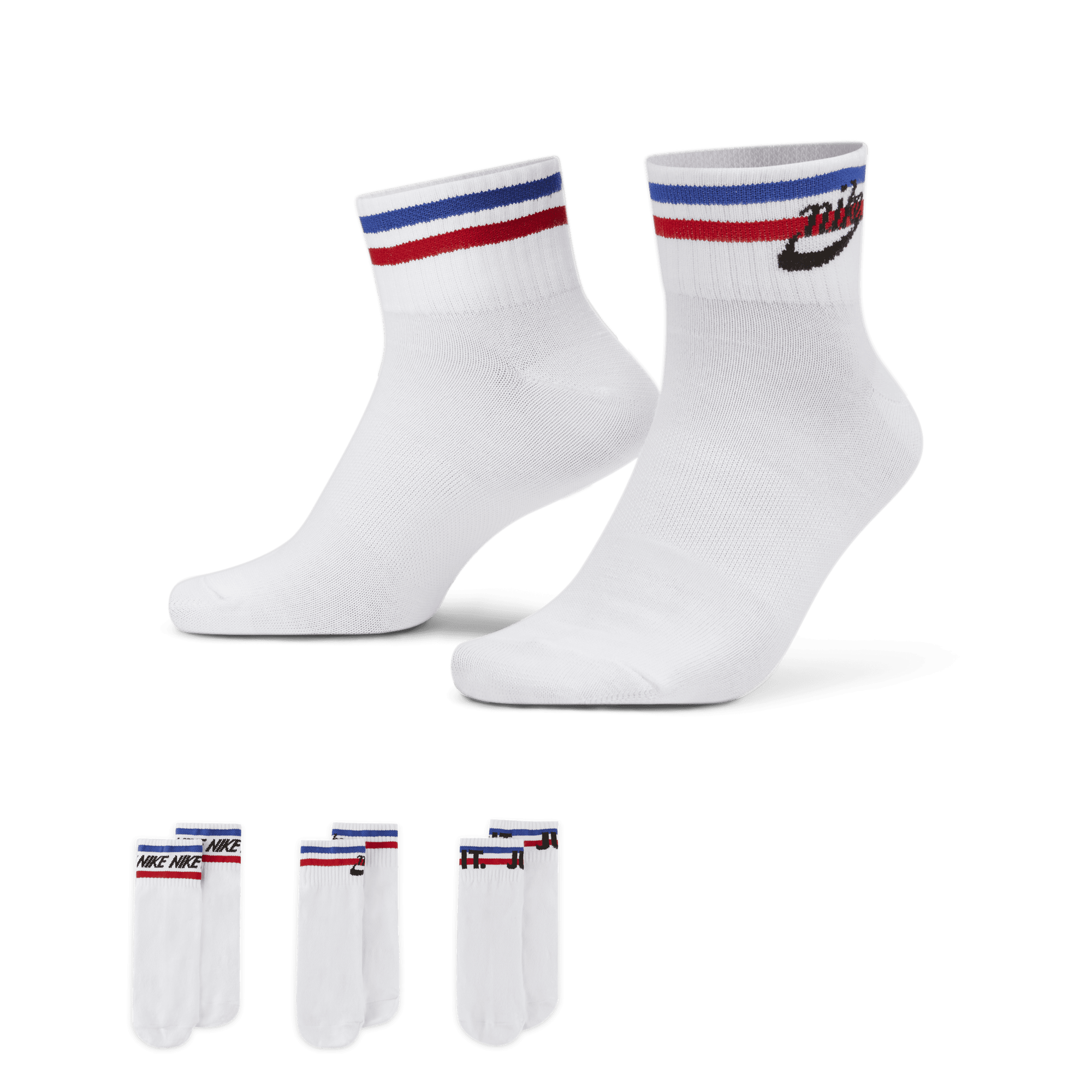 Blue nike ankle socks hot sale
