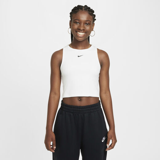 Kids' Sleeveless Tank Tops-Nike, Nike Sportswear, Girls' Ribbed Tank Top Kids' Sleeveless Tank Tops-Nike, Nike Sportswear, Girls' Ribbed Tank Top