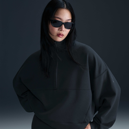 Y2K Styles-Nike, Nike 24.7 ImpossiblySoft, Women's Dri-FIT Oversized 1/2-Zip Top