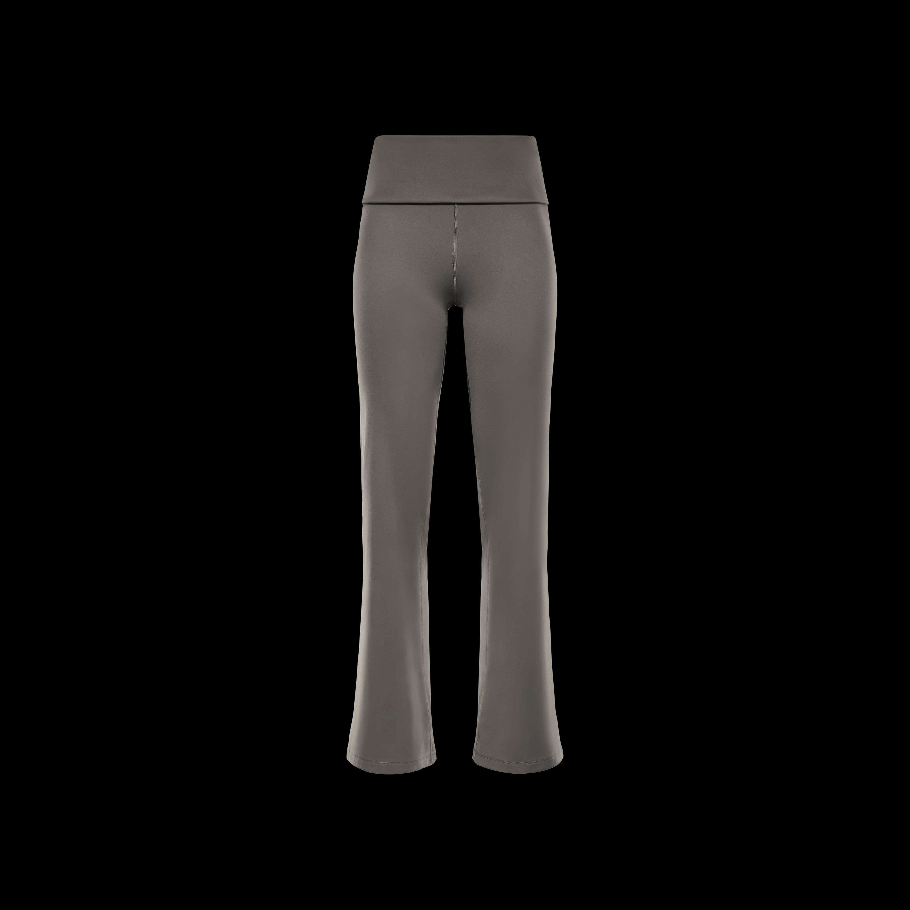 Buy Nike One Women s Dri FIT High Waisted Fold Over Trousers Ironstone Black Nike Saudi Official