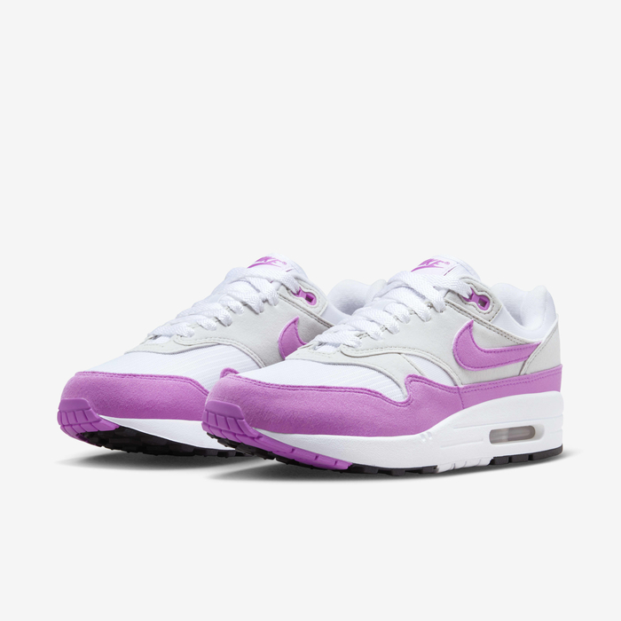 Buy Nike Air Max 1 Women's shoes - Neutral Grey/White/Black/Fuchsia ...