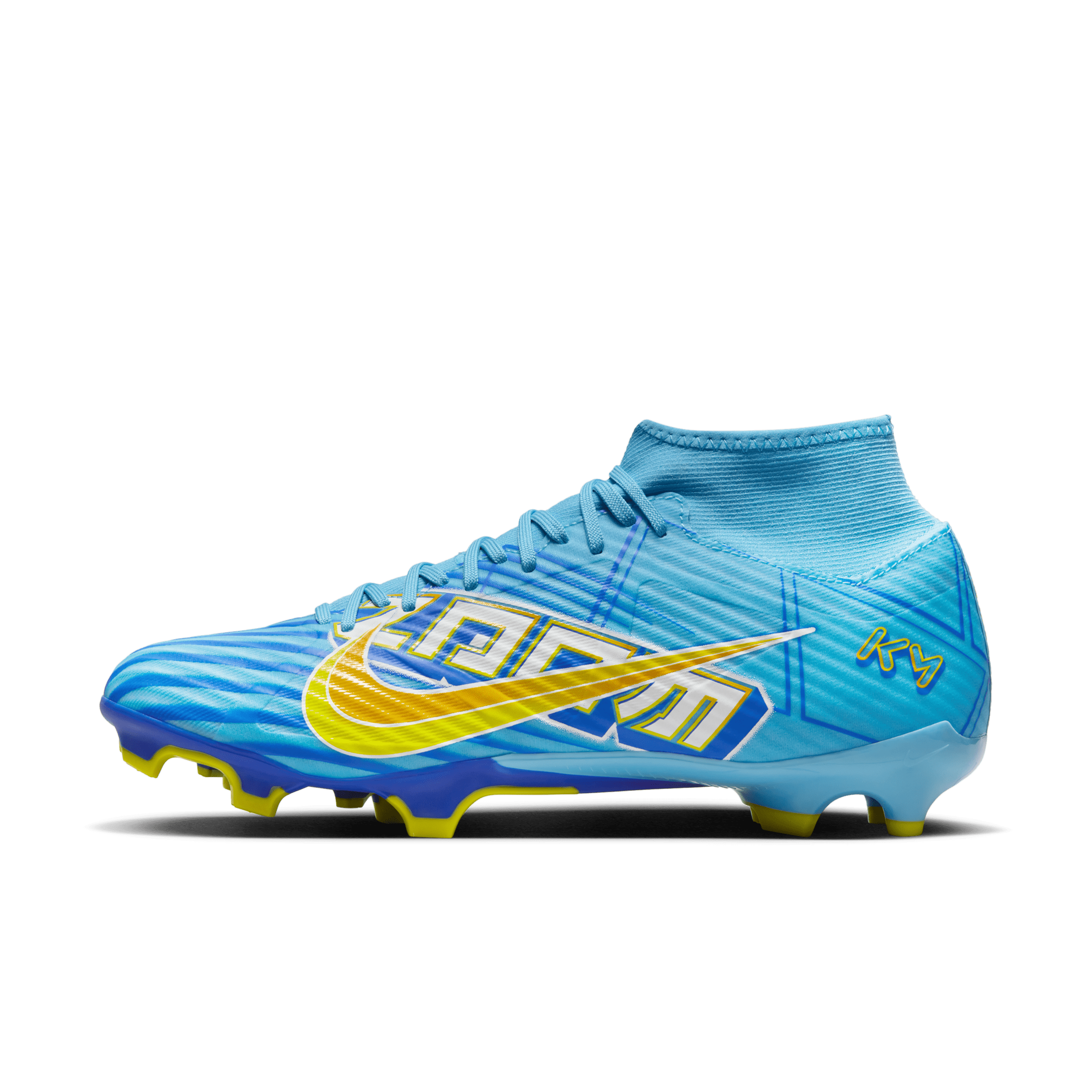 Nike blue and white boots best sale