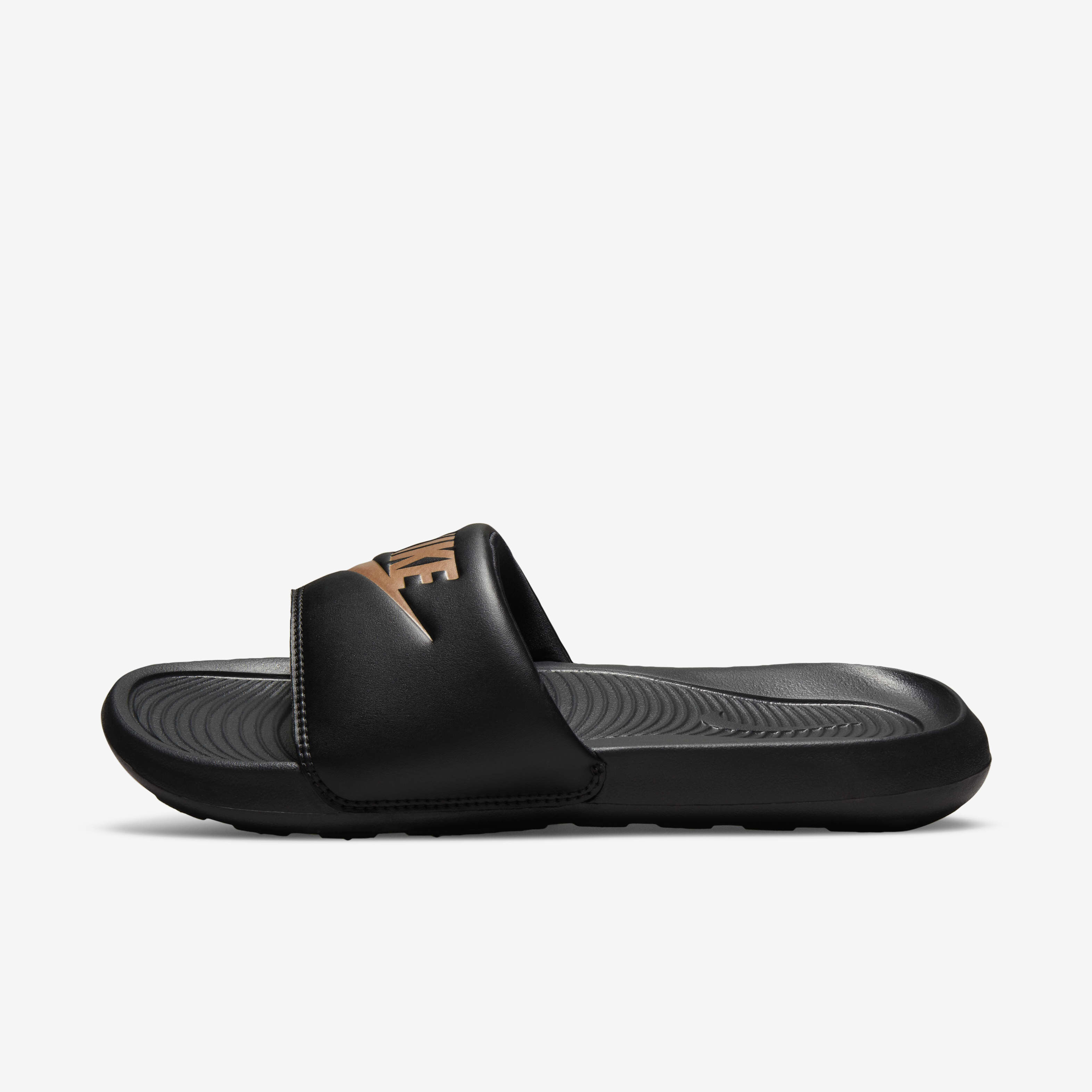 Bronze nike slides top