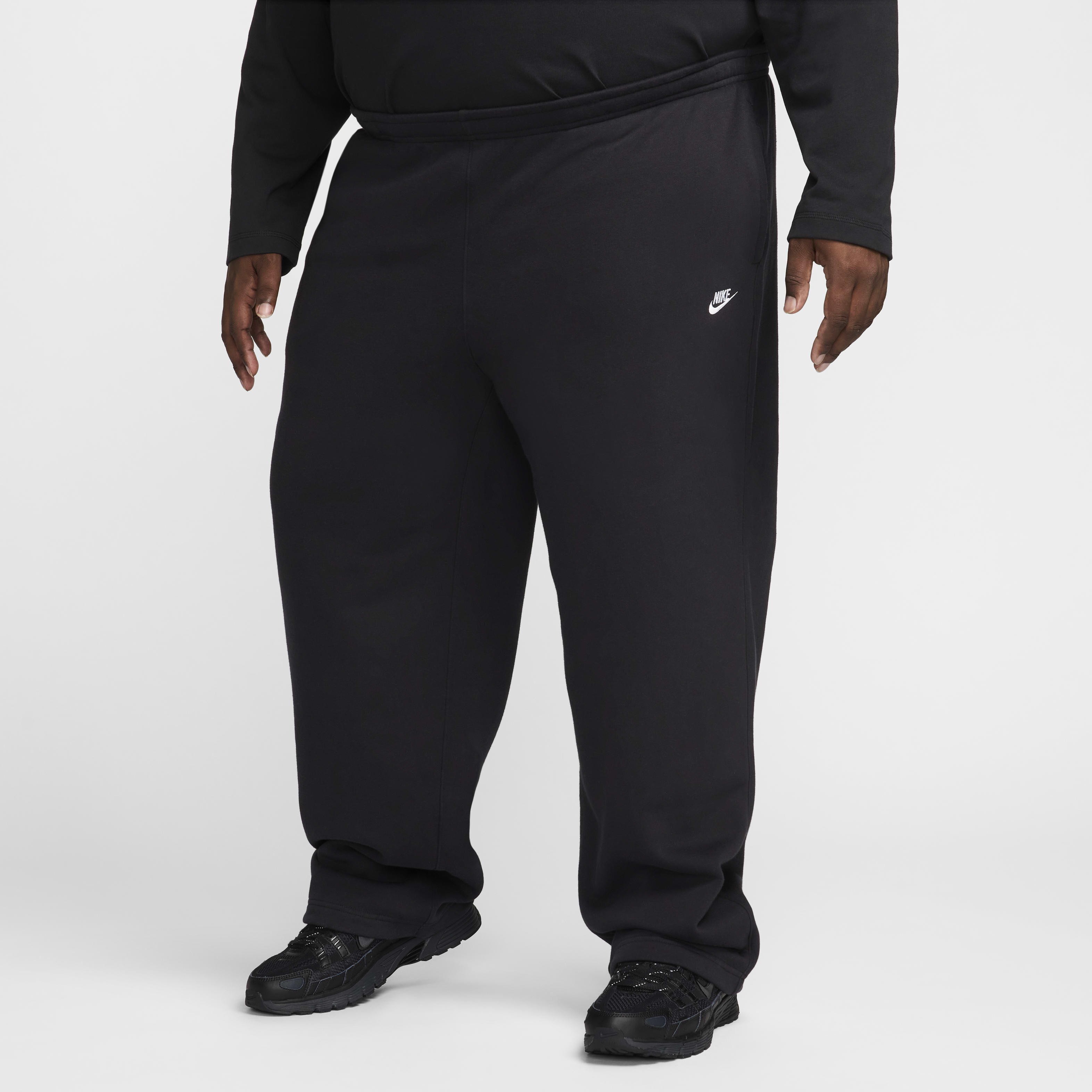 Buy Nike Club Men's Fleece Bungee Trousers - Black/Black