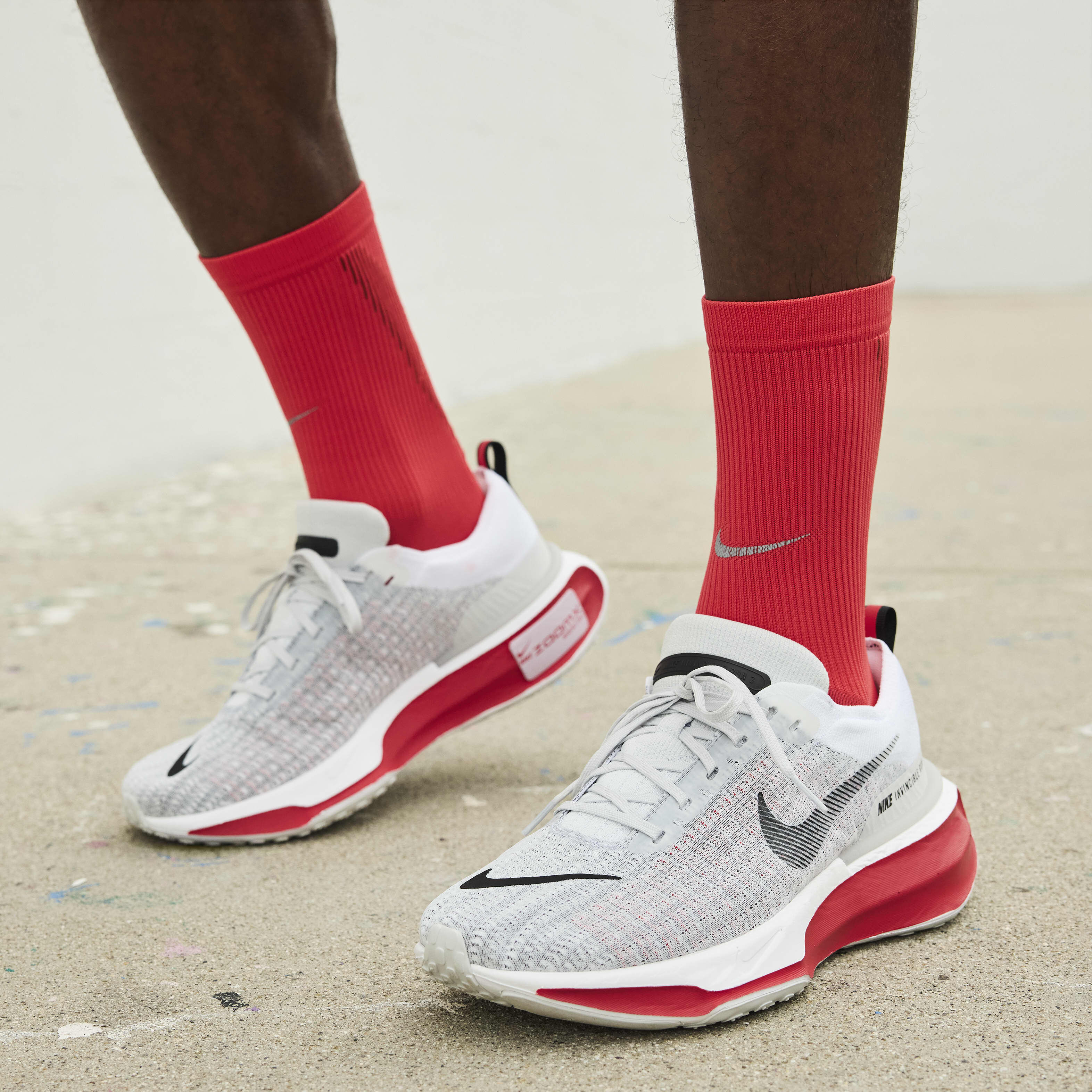Nike red and white running shoes new arrivals