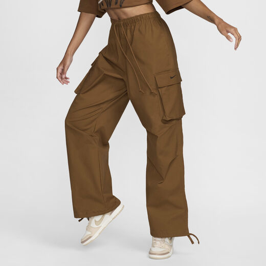 Women Matching Sets-نايكي, نايكي سبورتسوير, بنطال كارجو واسع بخصر متوسط للنساء